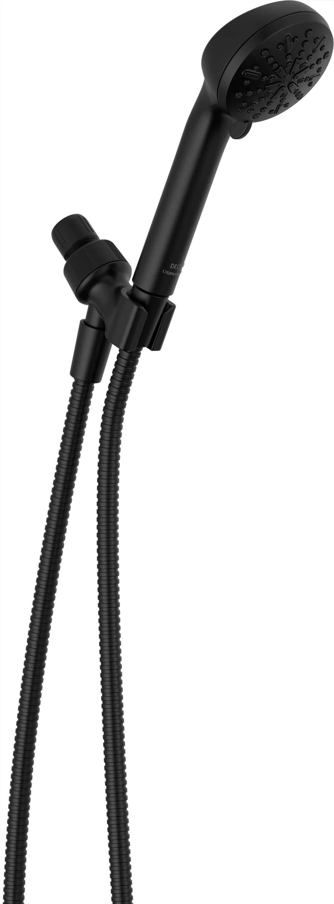 Delta 75413DBL 4.0 -Spray Matte Black 2.13-in Round Handheld High Pressure Shower Head 2.5 GPM