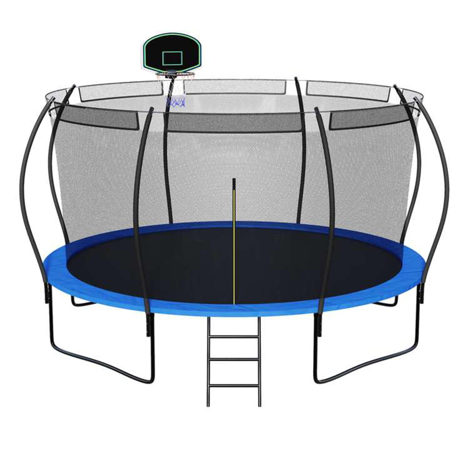 Maincraft 12FT Round Backyard Trampoline with Safety Enclosure ...