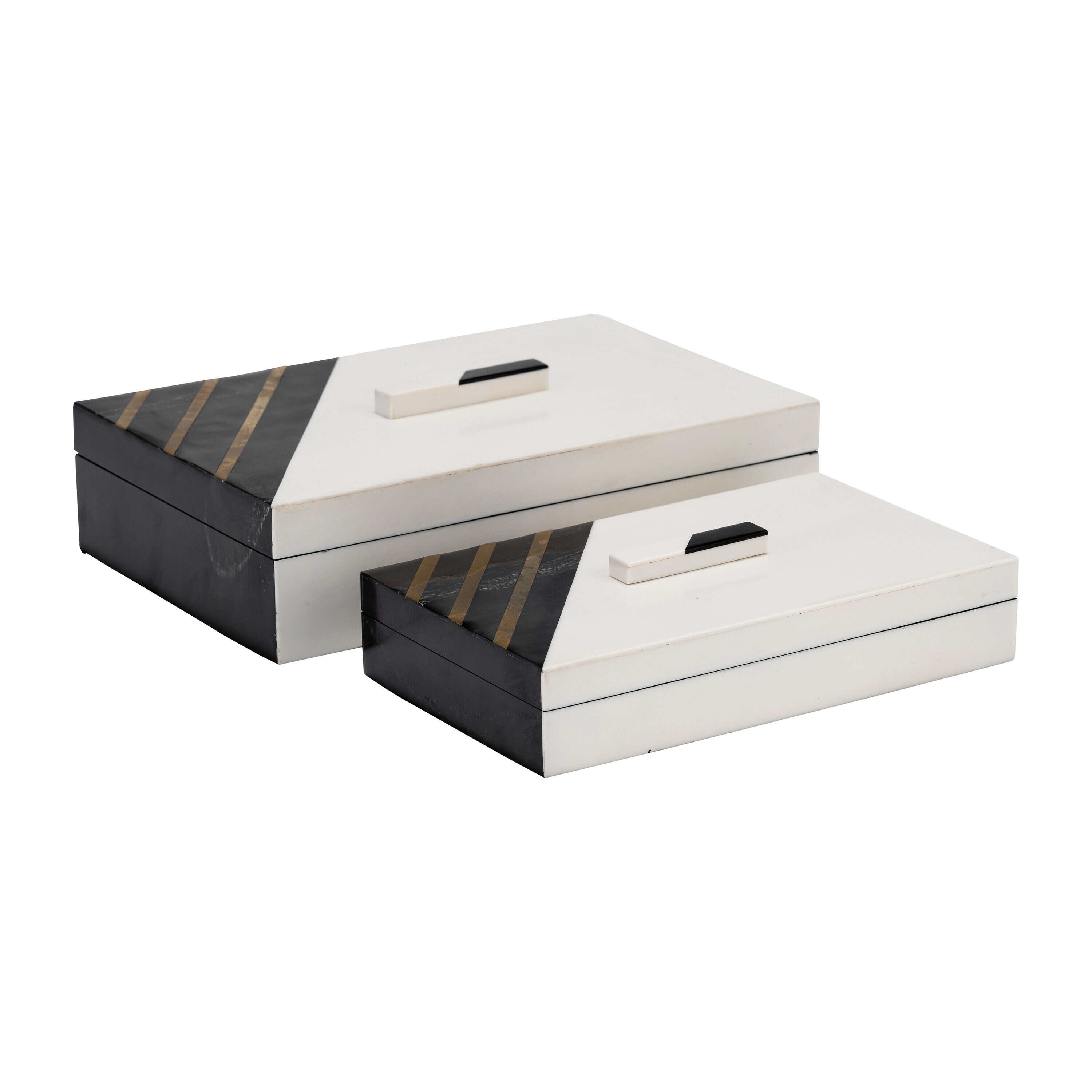 Sagebrook Home 16550-01 Multiple Colors/Finishes Polyresin Modern Decorative Box