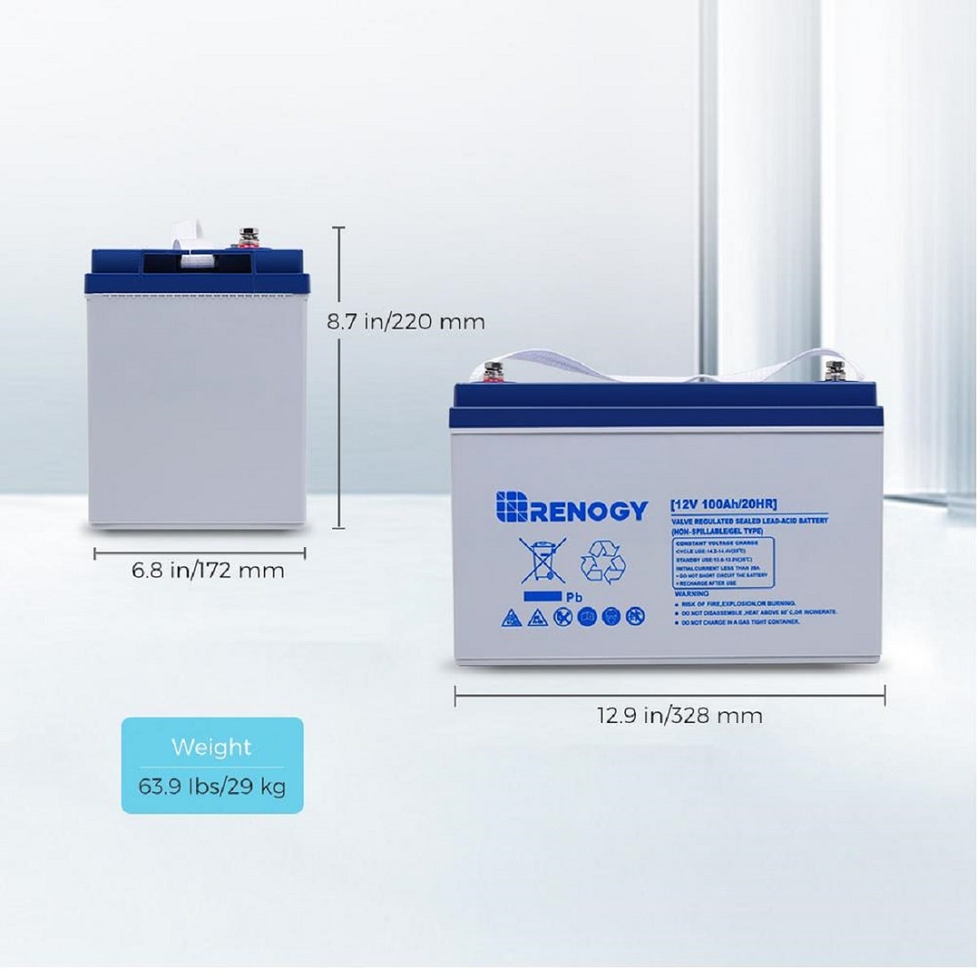 Renogy GEL Battery Rechargeable Sealed Gel 121000 Generator Batteries in  the Device Replacement Batteries department at