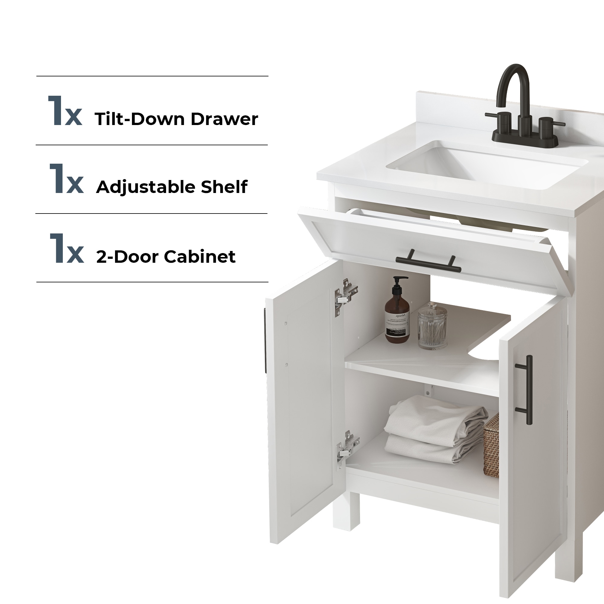Style Selections DOLTON 24W Bath-Vanity-Combo - View #9