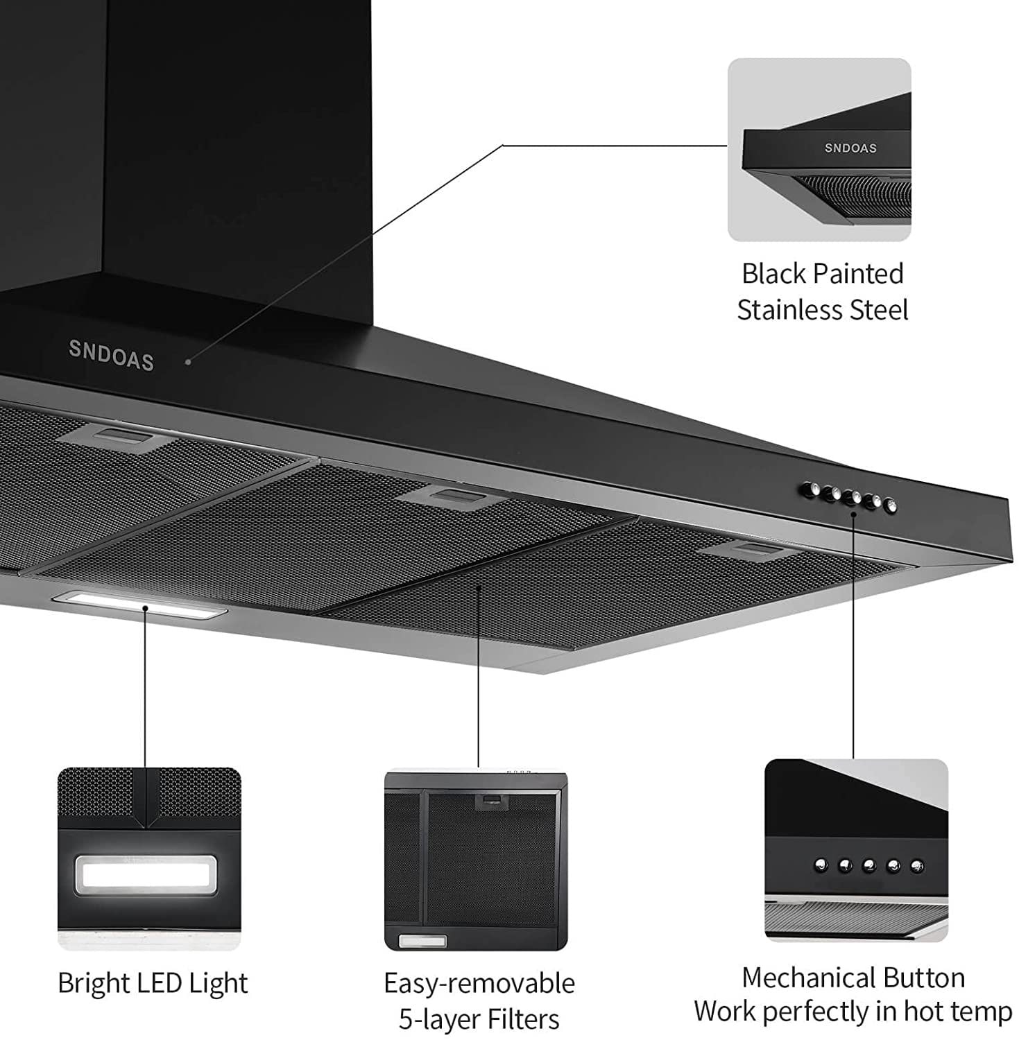 Kahomvis GEHT-DOQP-QZW Wall-Mounted-Range-Hoods - View #8