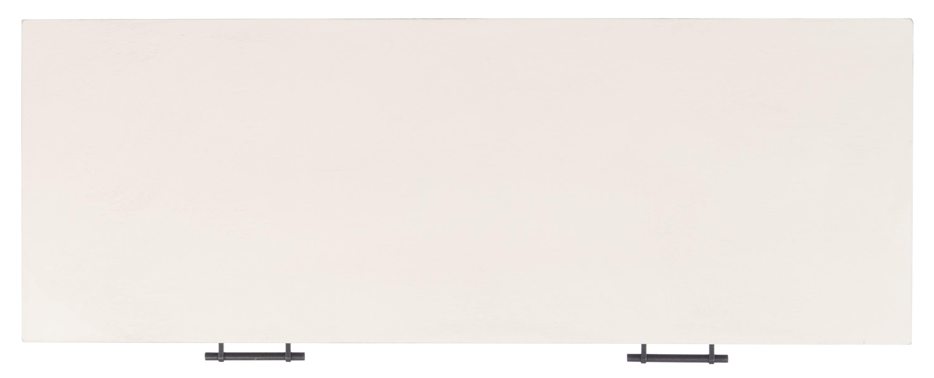 Ajana Distressed White & Honey Brown Chevron 2-Drawer Console Table