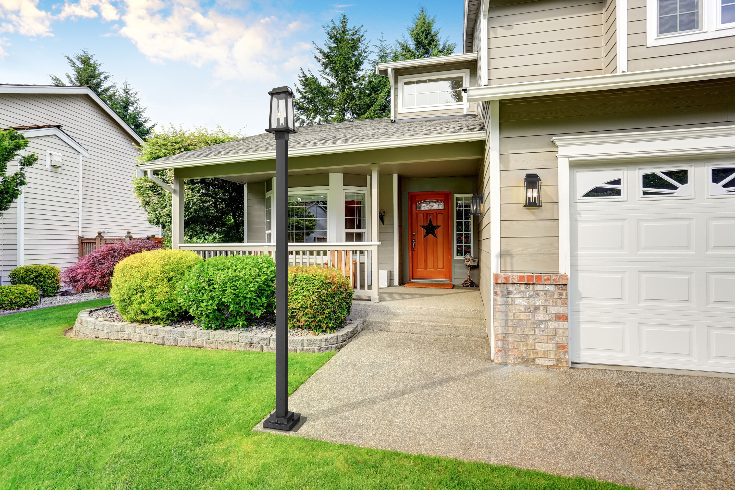 Z-Lite 574PHMS-536P-BK Post-Lights - View #2