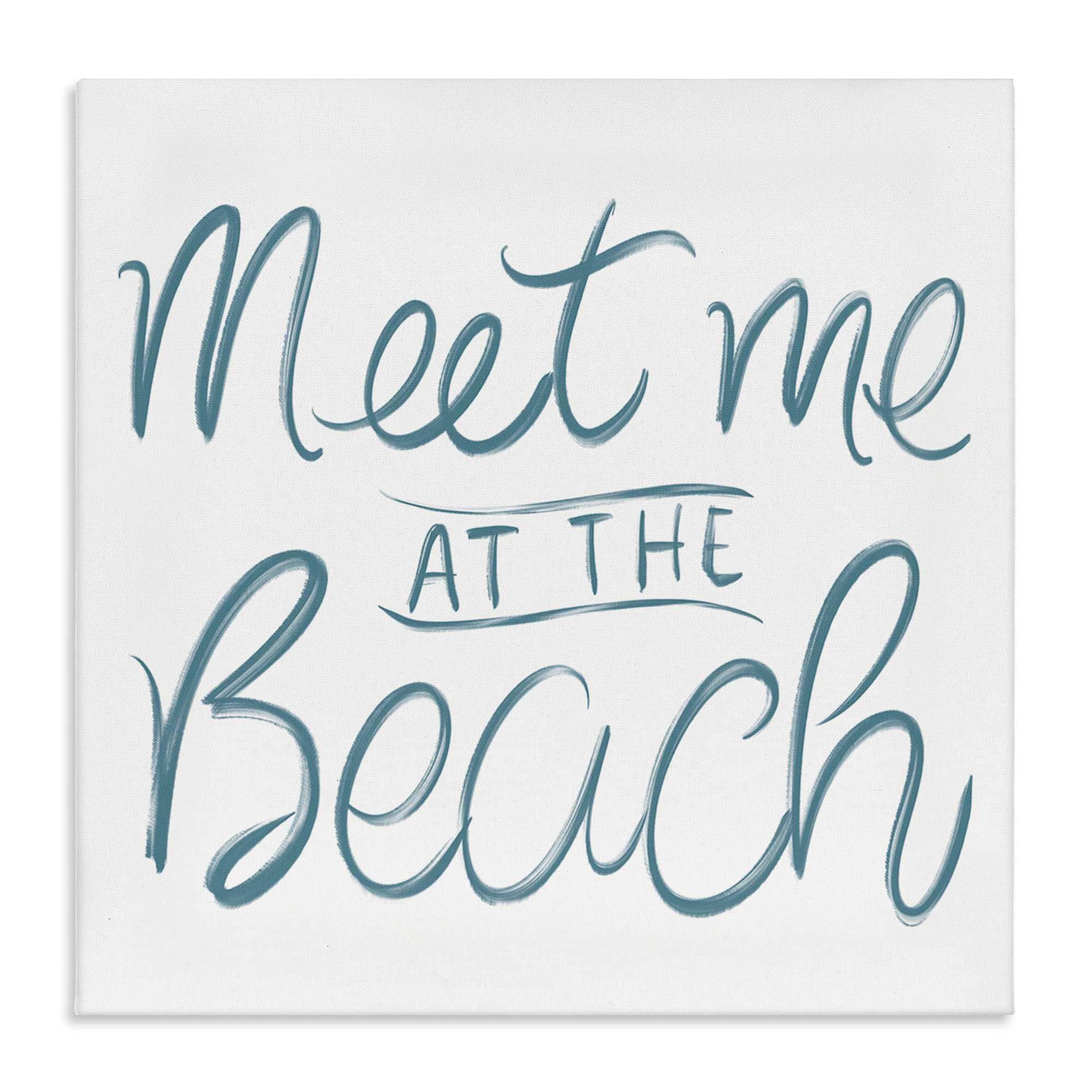 Stupell Industries BS-835-CN-17X17 Minimal Meet At Beach Canvas Wall Art By SunDance Group 17 x 17