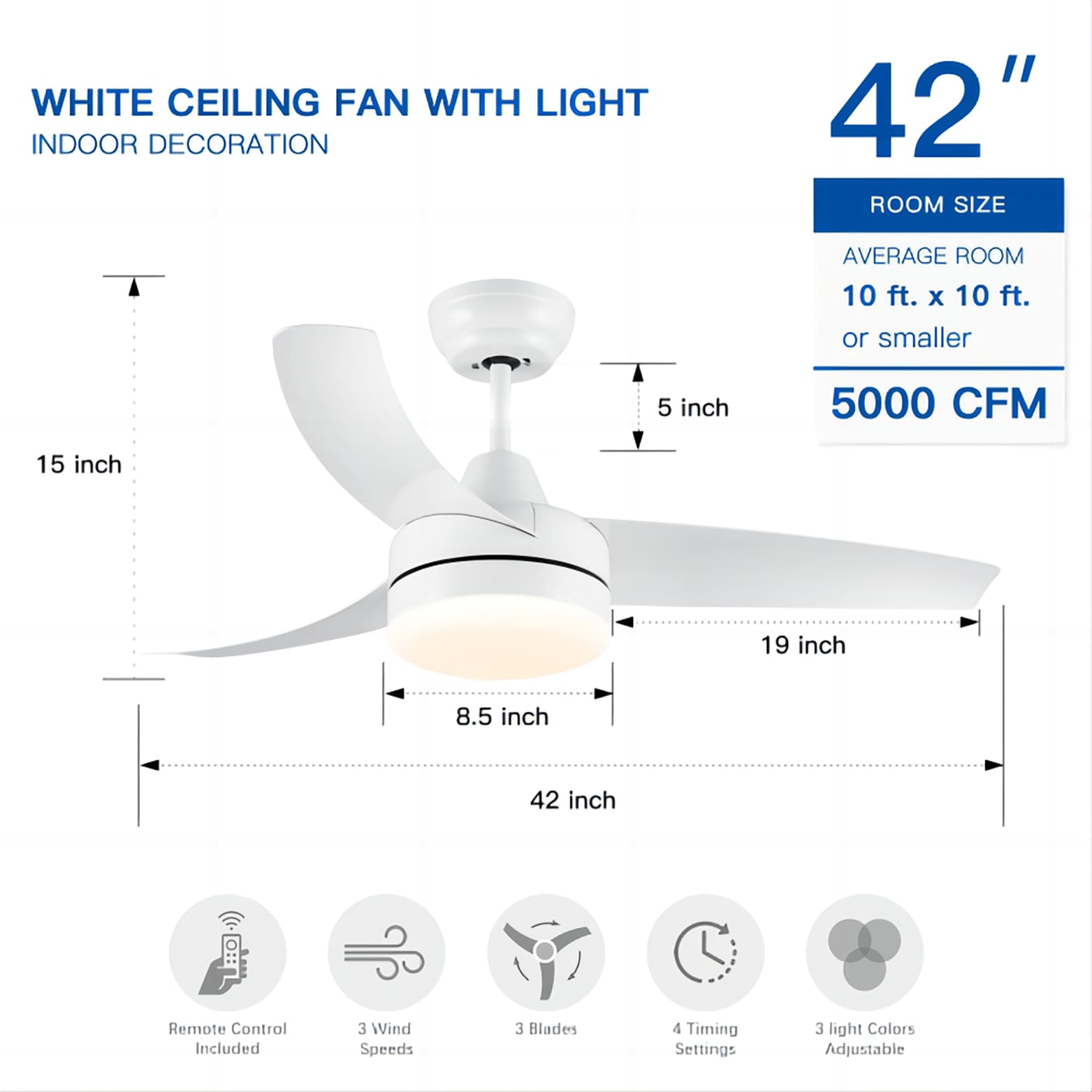 Kahomvis YUH-QPW1-5962 Ceiling-Fans - View #6