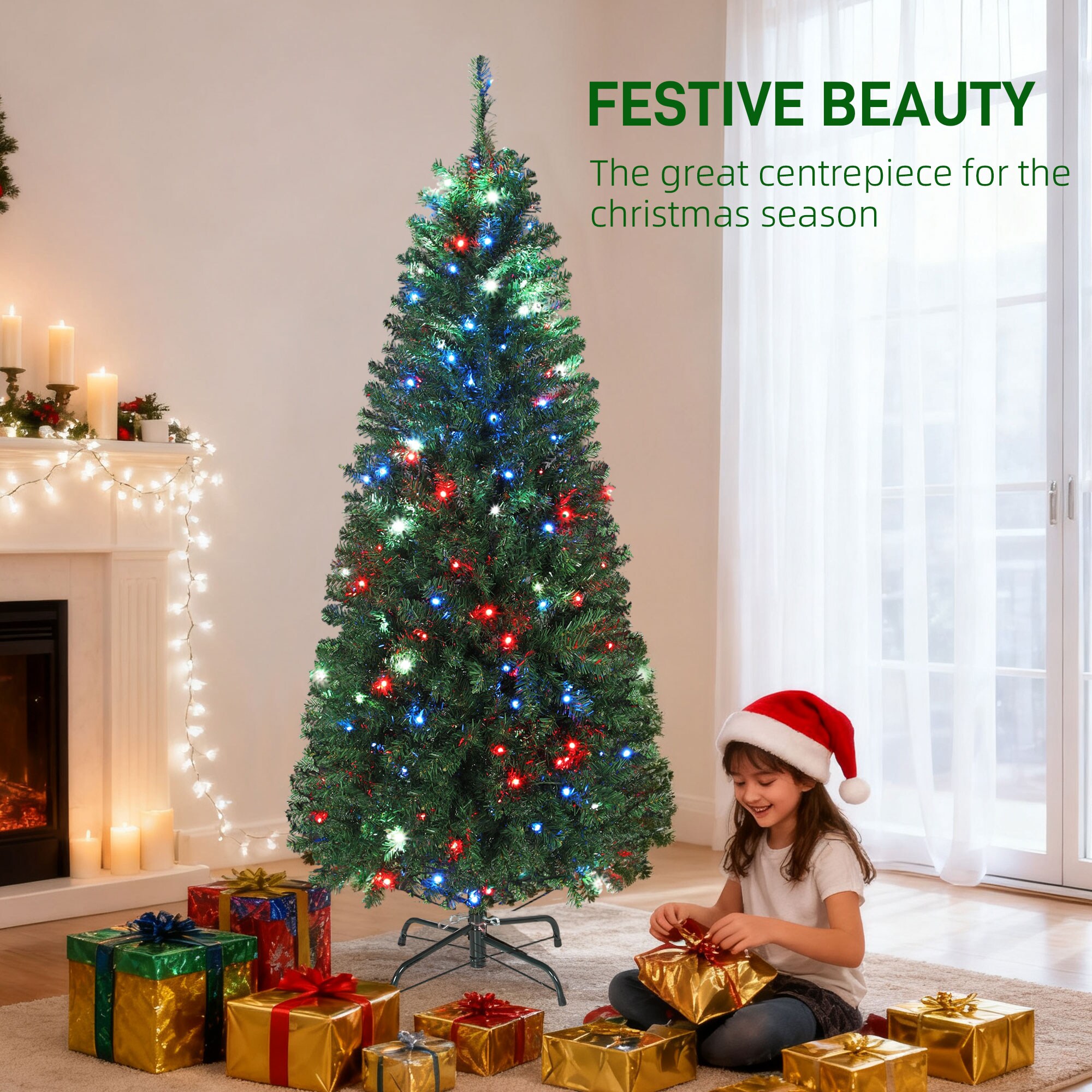 HomCom US83C-128V80GN0131 Artificial-Christmas-Trees - View #7