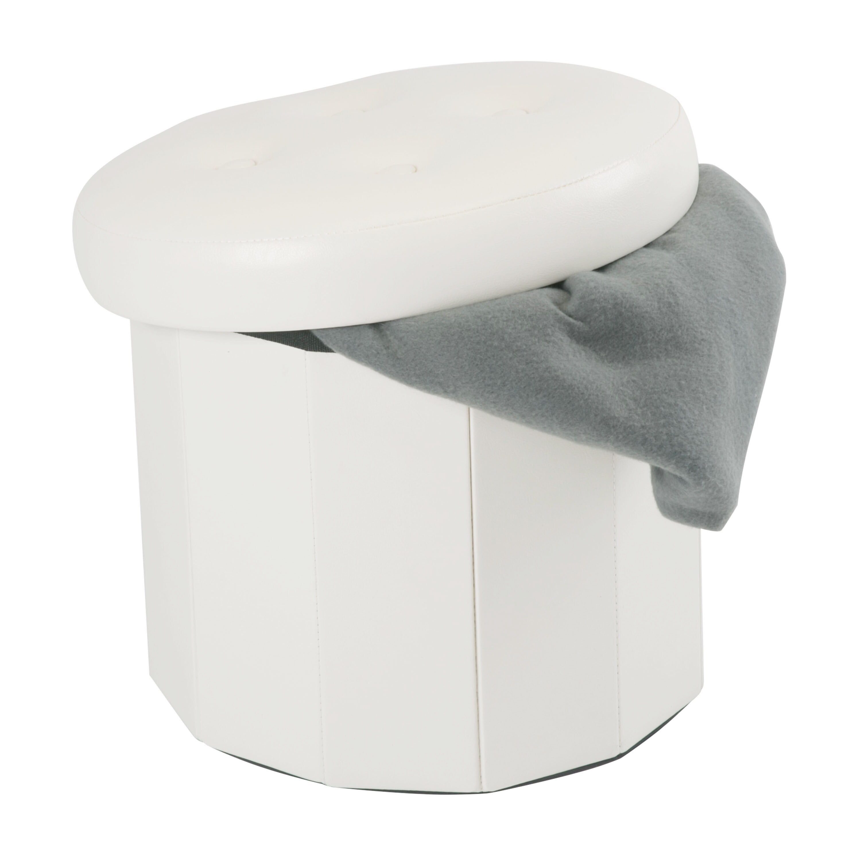Simplify F-0657-IVORY Indoor-Ottomans - View #2