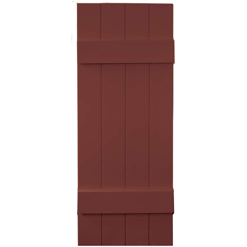 Vantage V6831439027 13.875-in W x 38.875-in H Cambridge Red Board and batten Exterior Shutters ( 1 -Pack )