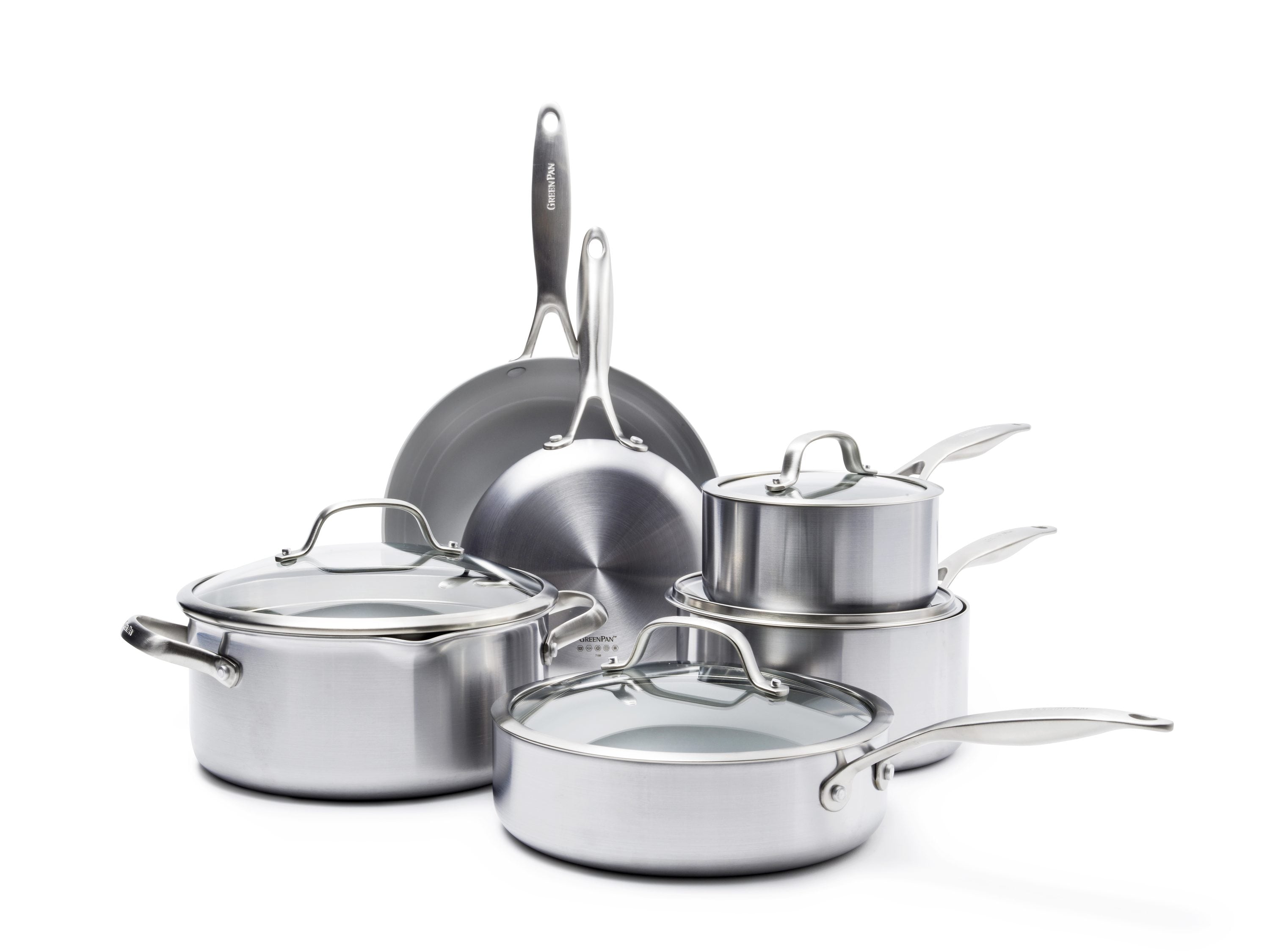 Greenpan 10-Piece Venice 5-in Ceramic Cookware Set with Lid in the Cooking  Pans & Skillets department at