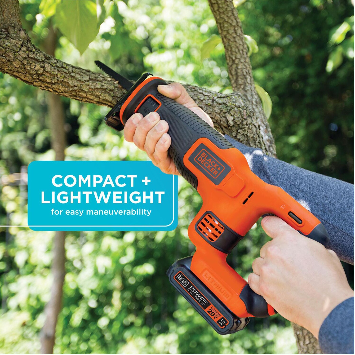 BLACK+DECKER BDINF20C 20V Lithium Cordless Multi-Purpose Inflator (Tool  Only) with BLACK+DECKER BDCR20C 20V MAX* Reciprocating Saw with Battery and