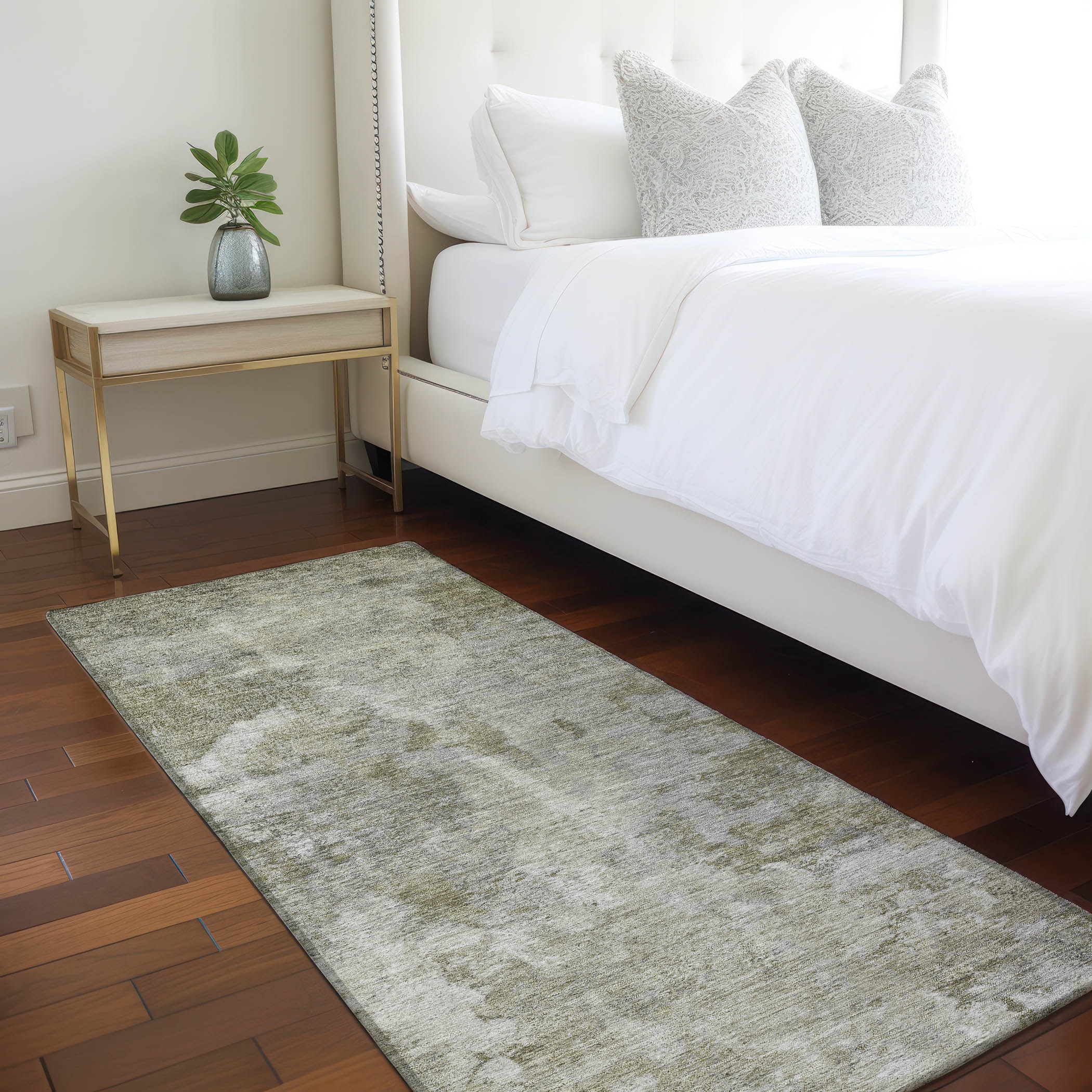 Addison Rugs ACN573BG2X8 Chantille ACN573BG 2 x 7 (ft) Polyester Beige Rectangular Indoor/Outdoor Geometric Mid-Century Modern Machine washable Area rug