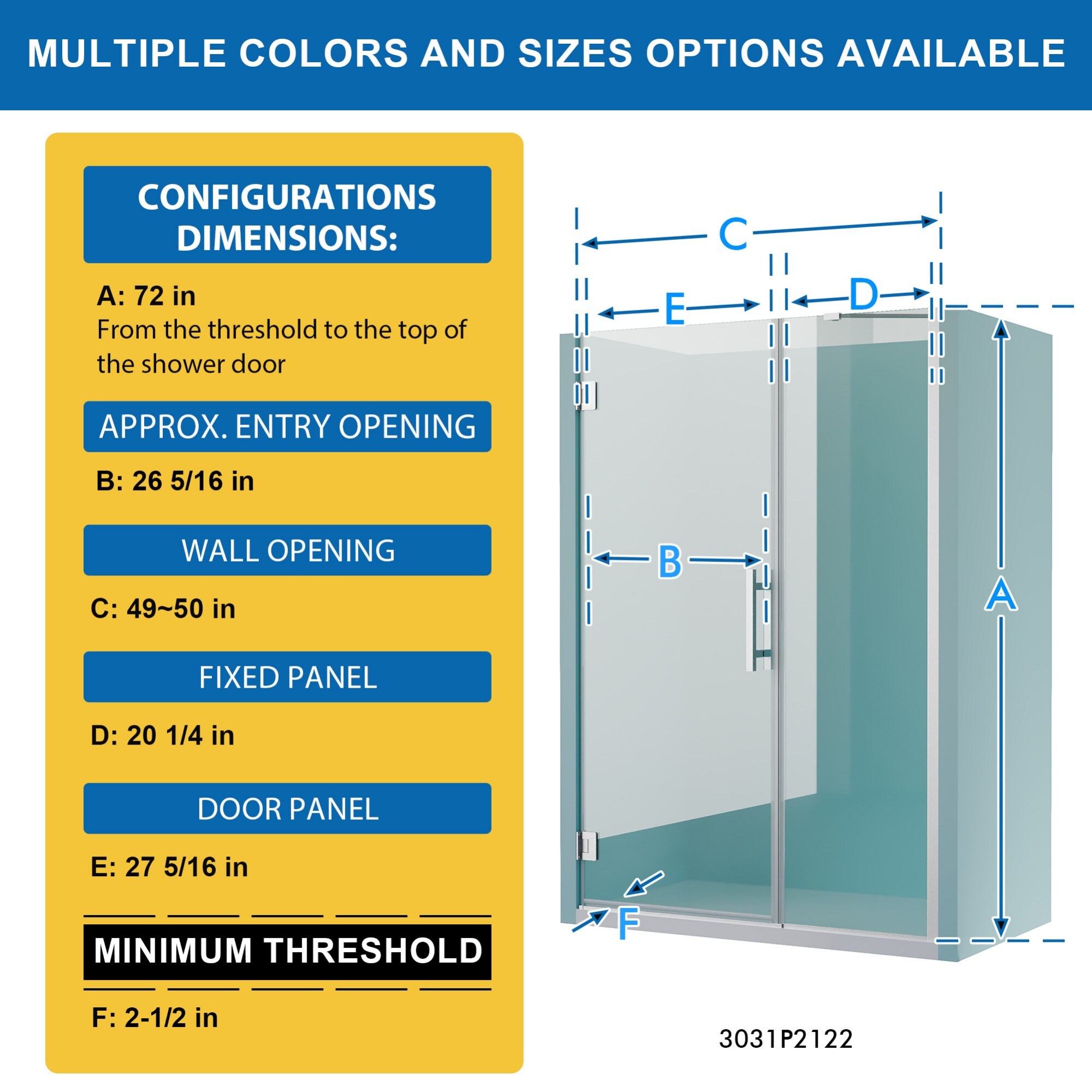 WELLFOR FLEX-31-21CH Shower-Doors - View #2