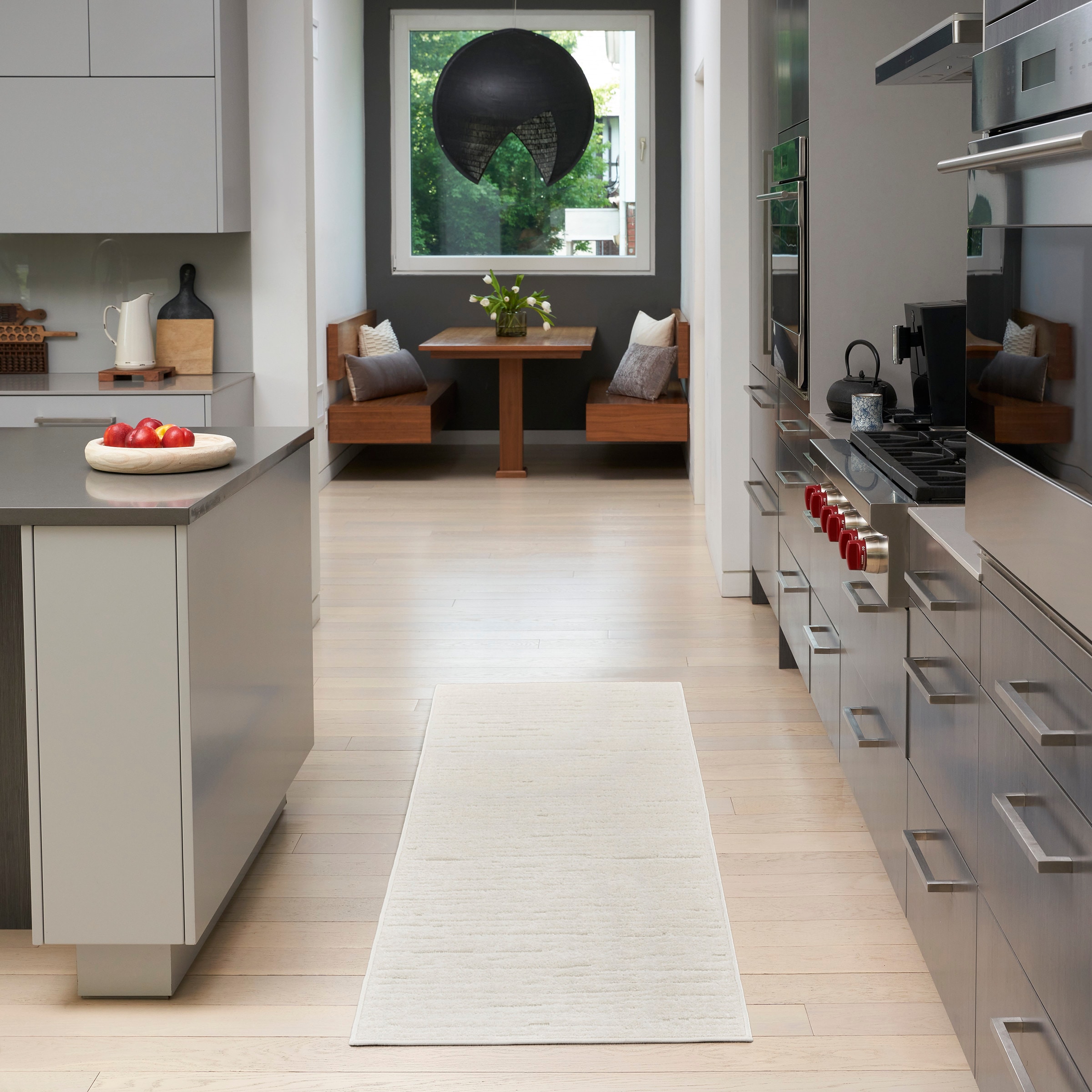 Nourison Home 099446984791 Casual 2 x 6 (ft) Polypropylene Ivory Rectangular Indoor Abstract Runner rug