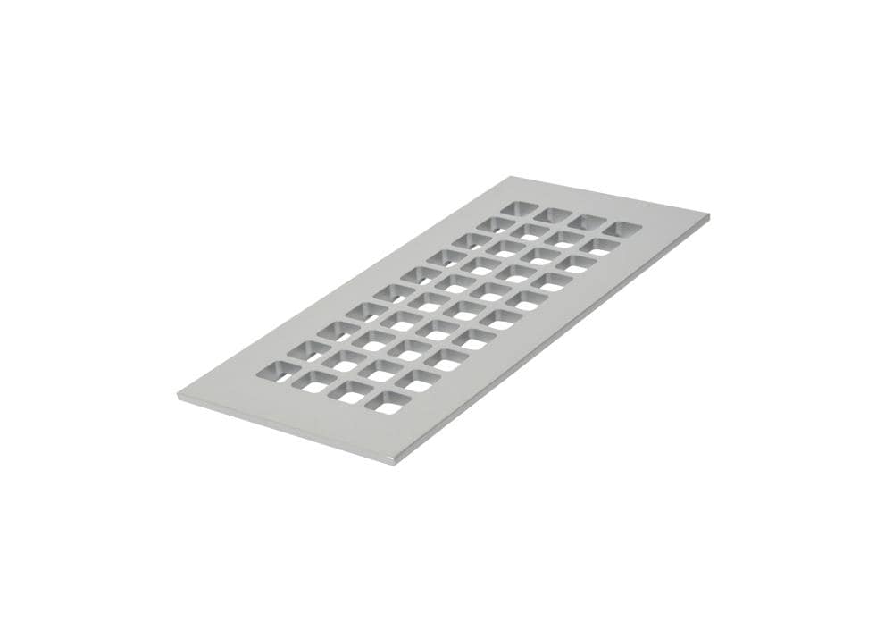 Reggio Register G614-ASNH 4-in x 12-in Aluminum Silver Floor Register