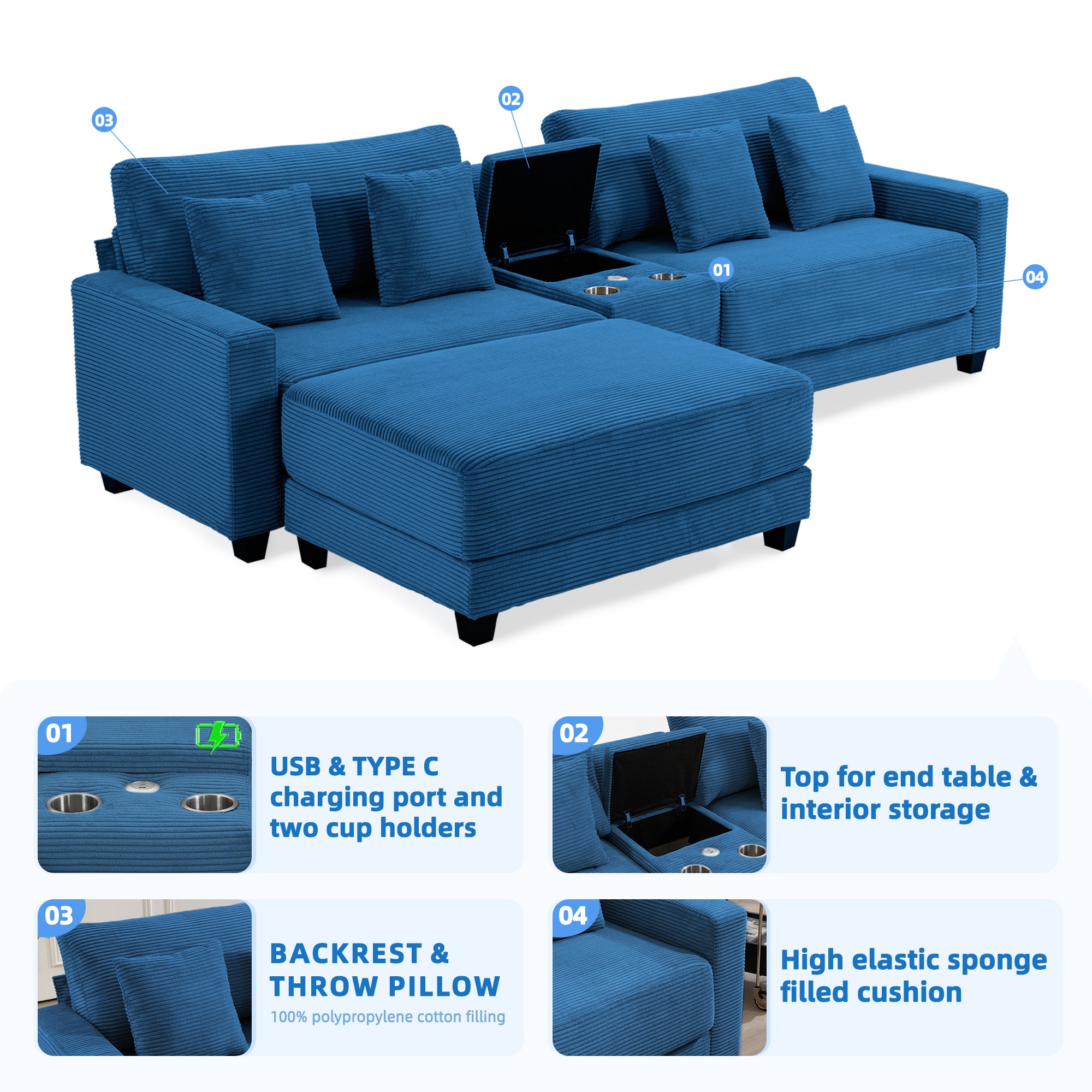VOUA SAF-DXR3-BE1 Sofas-Loveseats - View #4