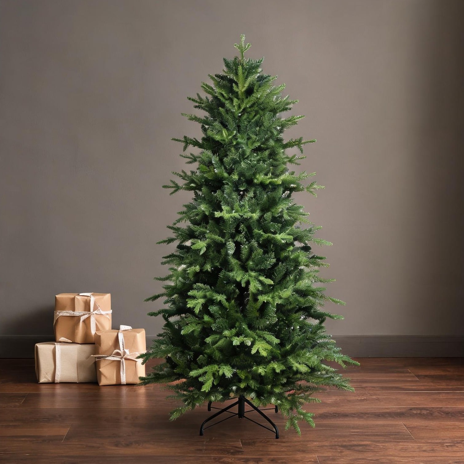 SunJet Hinged Assembly 4-Foot Artificial Christmas Tree in Lifelike PE ...