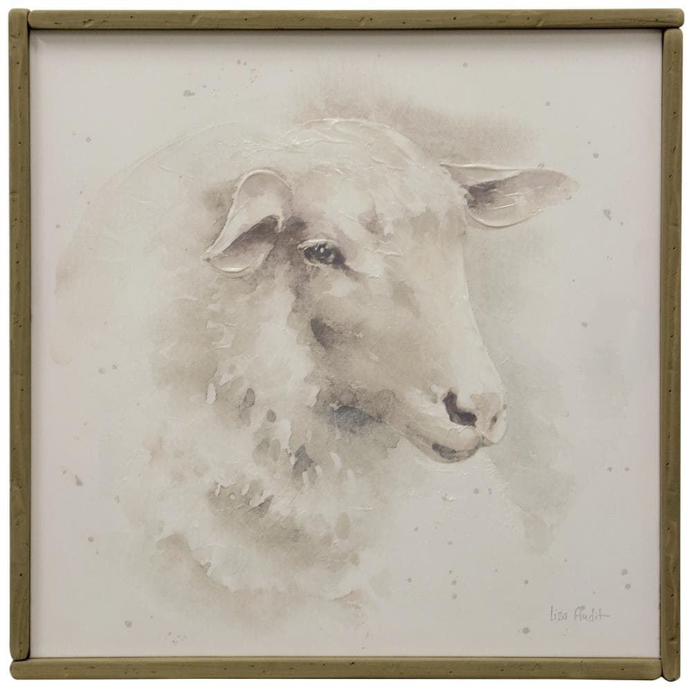 StyleCraft Home Collection WI33129DS Brown Wood Framed 25.74-in H x 25.74-in W Animals Print on Canvas