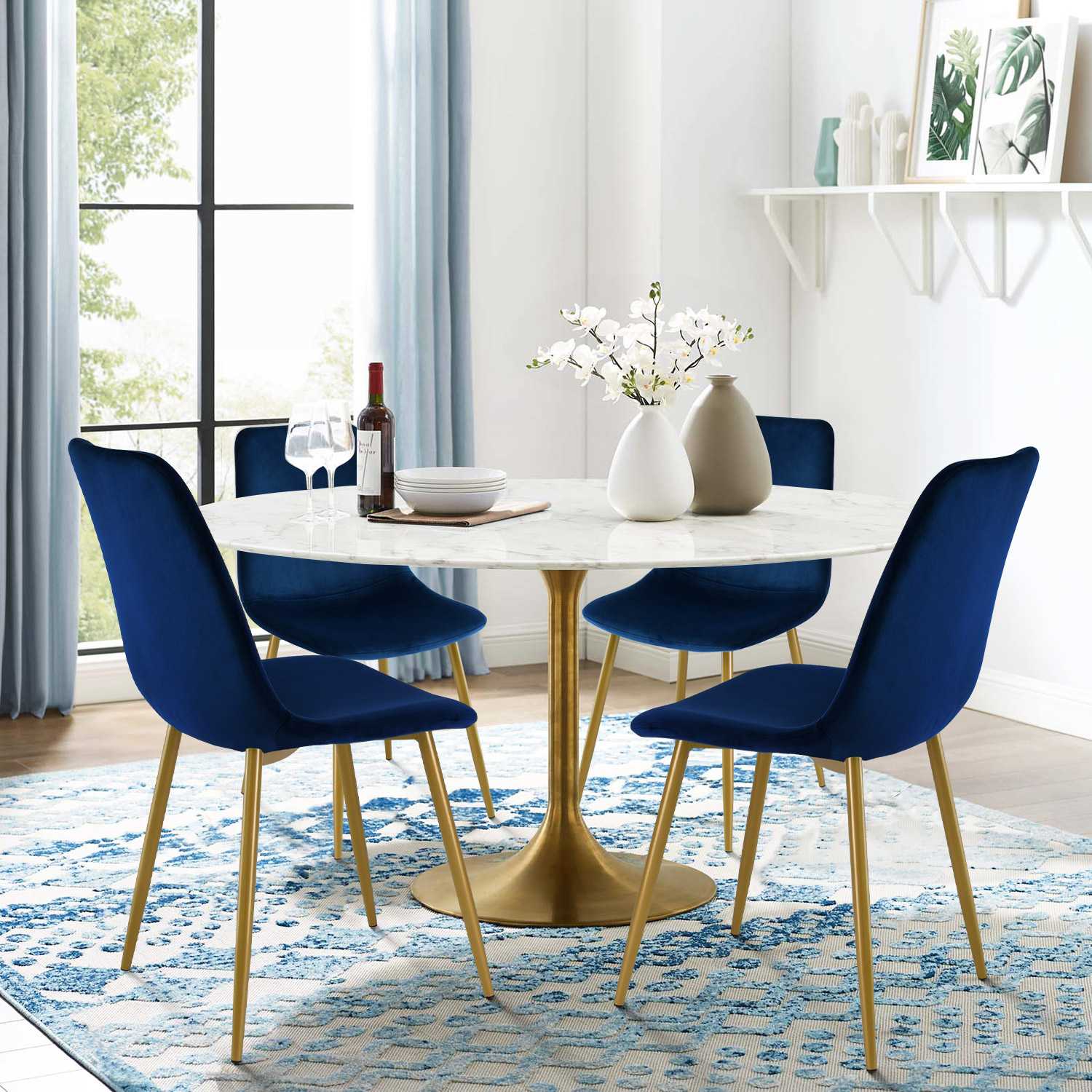 Maison Boucle BINGO-CHAIR-BLUE Dining-Chairs - View #2