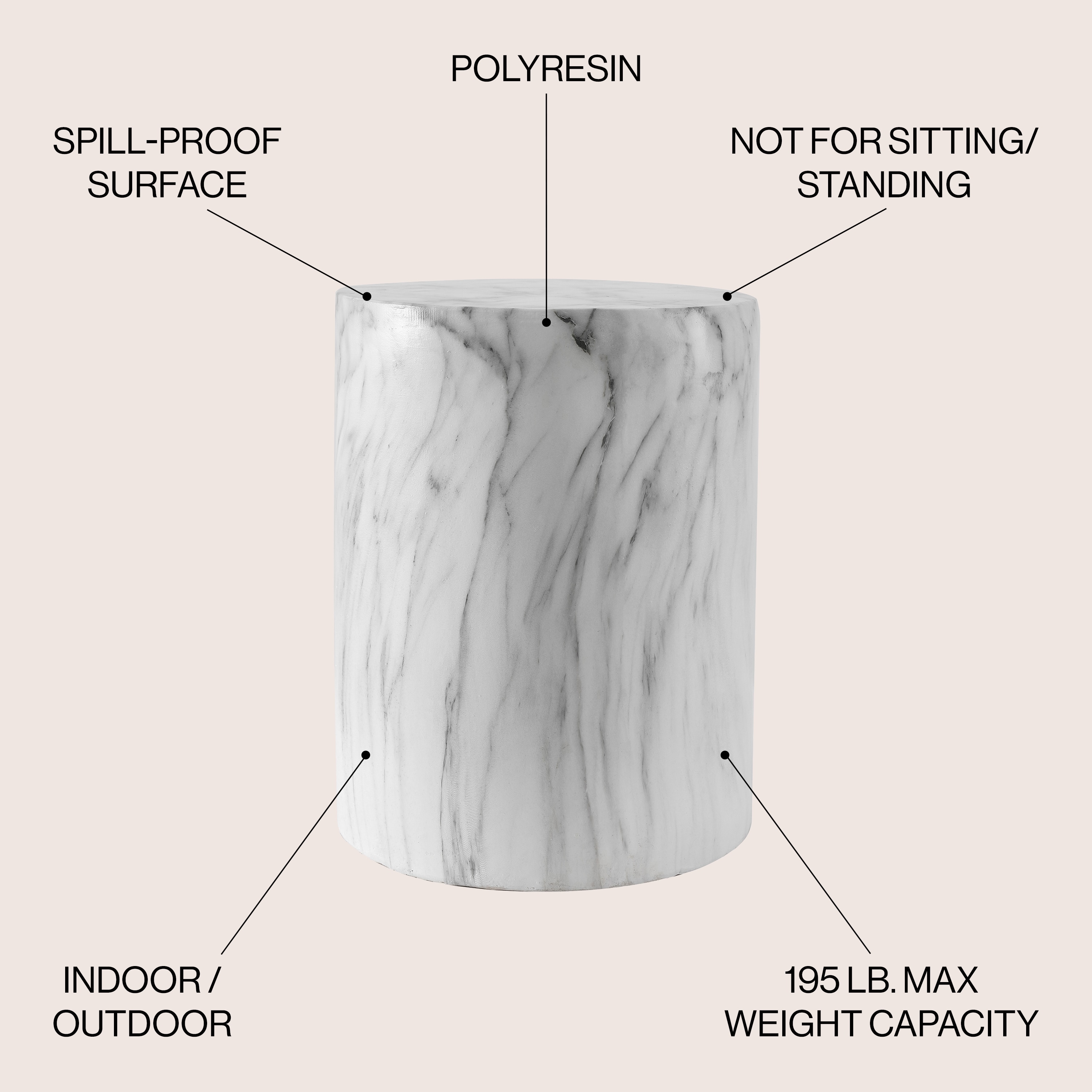 JONATHAN  Y TBL1101A Patio-Tables - View #2