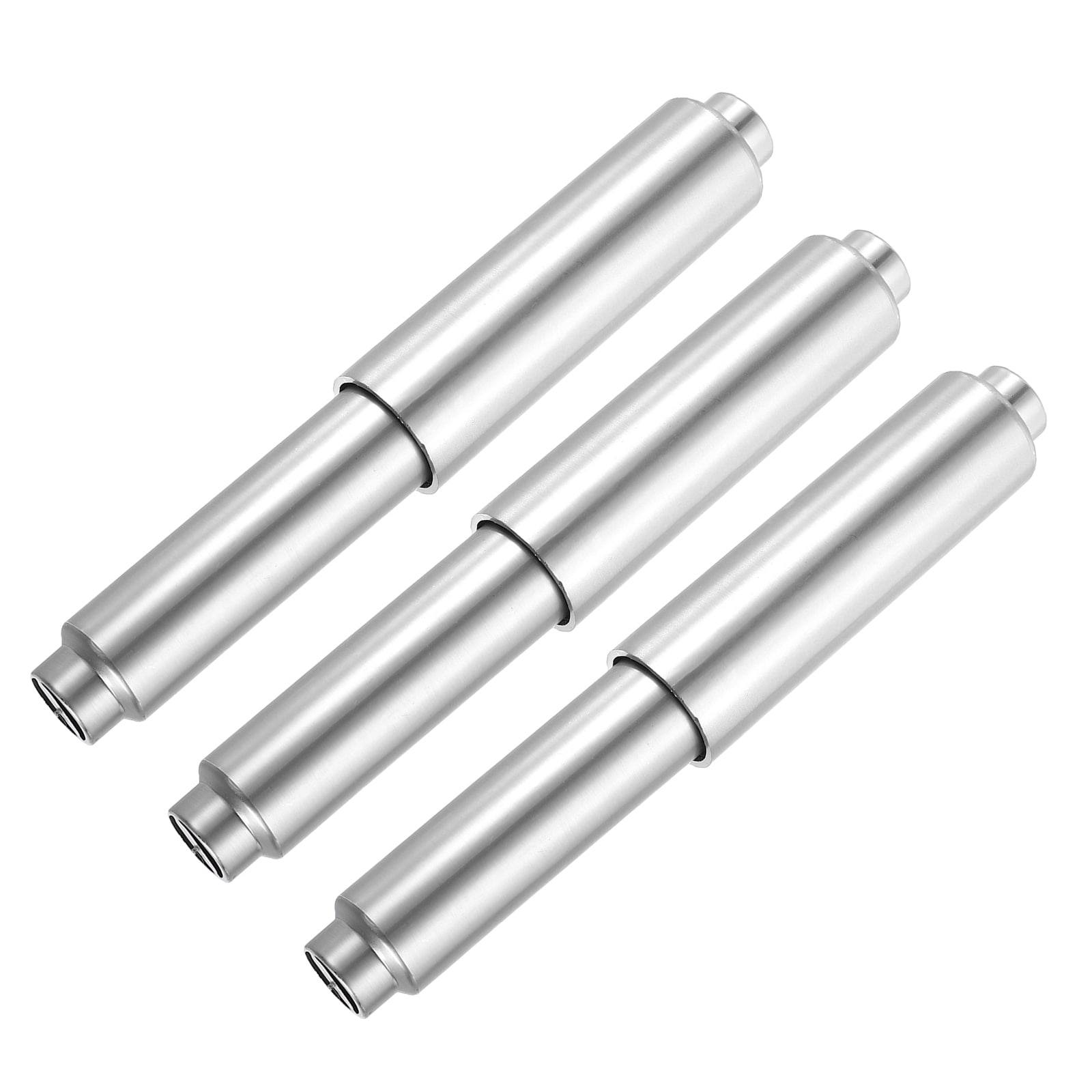 Unique Bargains 3pcs Plastic Toilet Paper Holder 4-5/16 Inch to 6-5/16 Inch Spring-Loaded Toilet Paper Tissue Roller Insert Rod Replacement for Bathroom Nickel Color