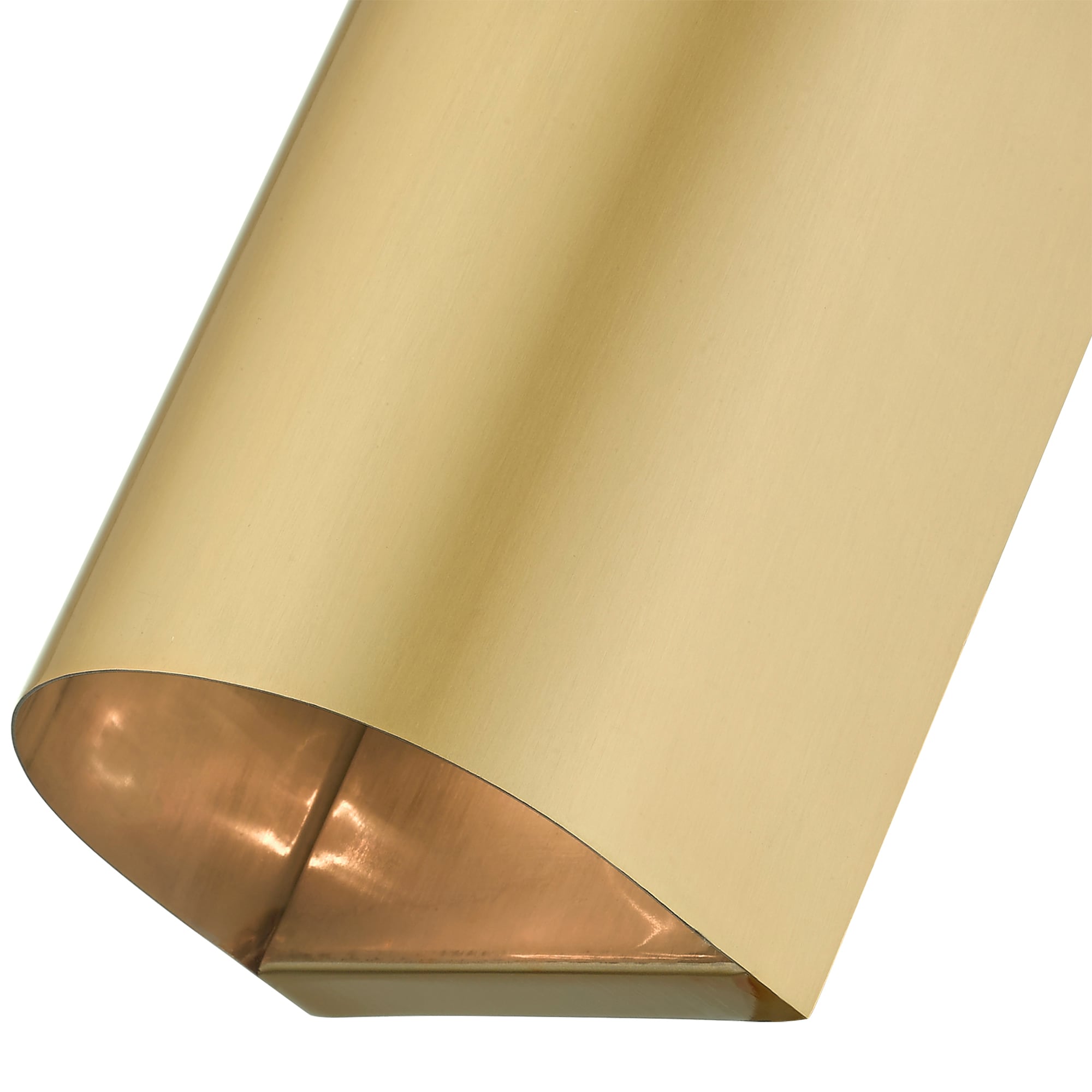 Satin Gold Handcrafted Steel Outdoor Wall Sconce