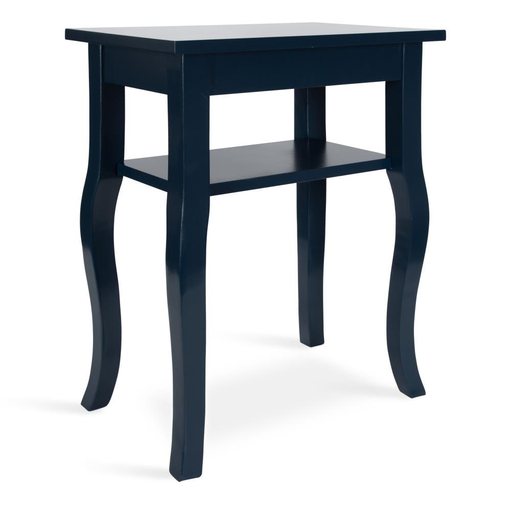 Kate and Laurel Lillian Navy Blue Composite End Table in the End Tables