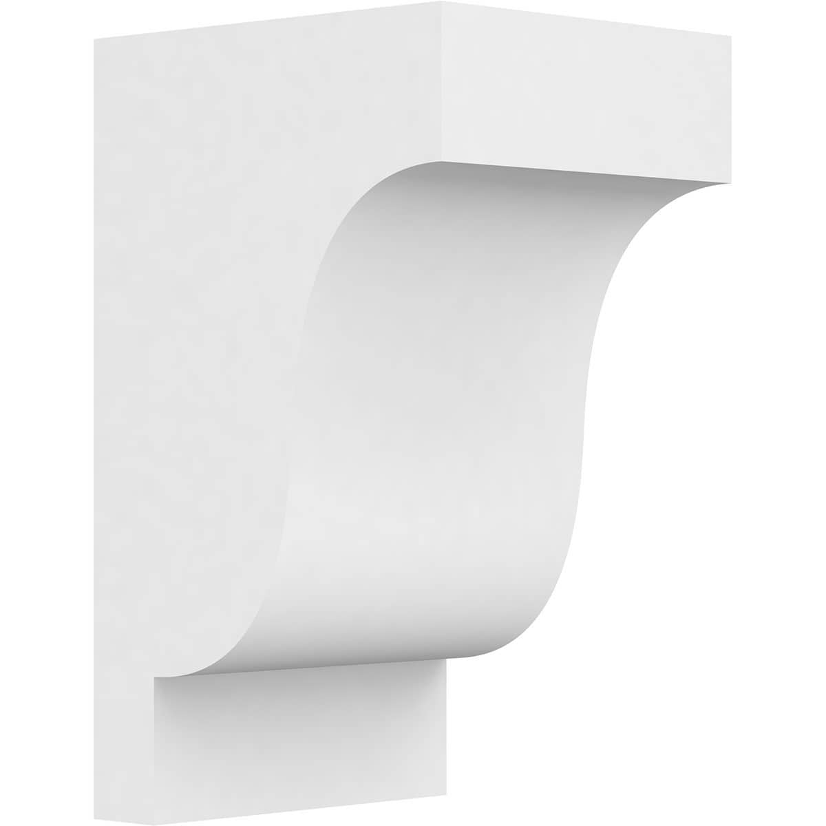 Ekena Millwork CORP05X06X10NEW 5-in x 6-in x 10-in Standard newport Unfinished White PVC Paintable Corbel