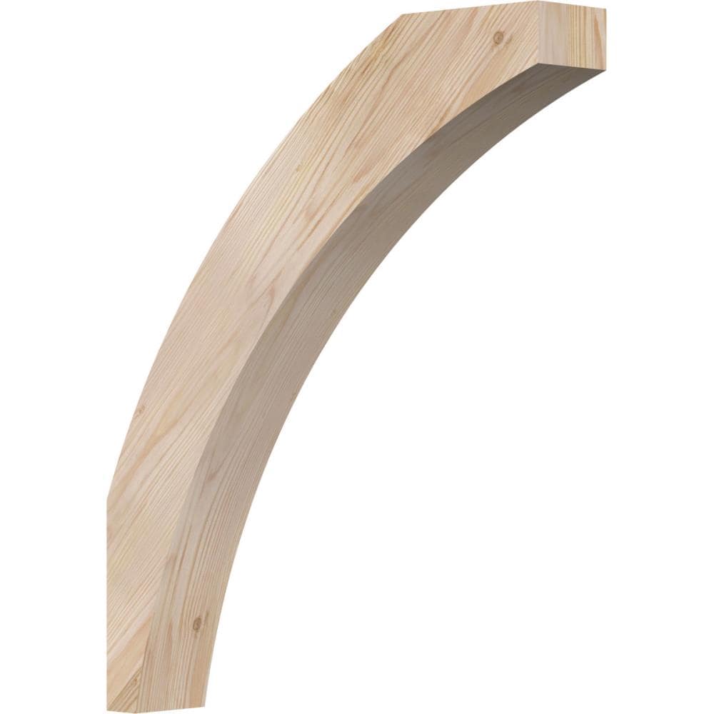 Ekena Millwork BRC04X20X24THR00SDF 3-1/2-in x 20-in x 24-in Douglas Fir Unfinished Wood Thorton Smooth Knee Brace