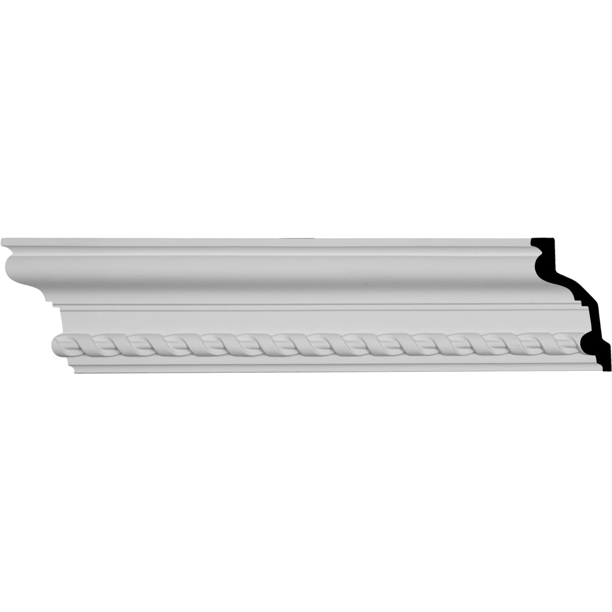Ekena Millwork 686878 Jackson 4-1/8-in x 7-ft 10-1/2-in Primed Urethane Crown Moulding 12 -Pack