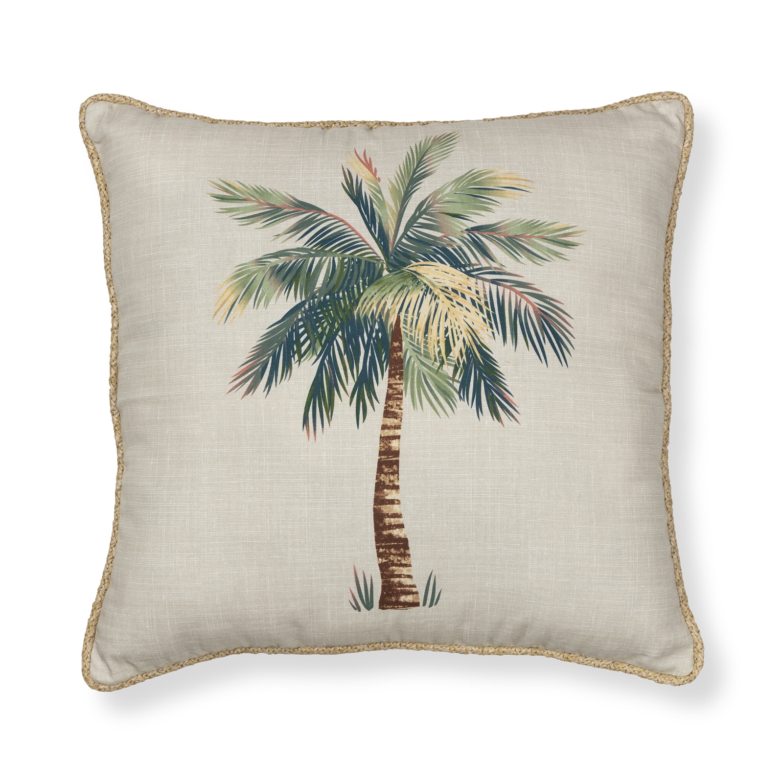allen + roth 07705024 Solid Palm Tree Square Throw Pillow