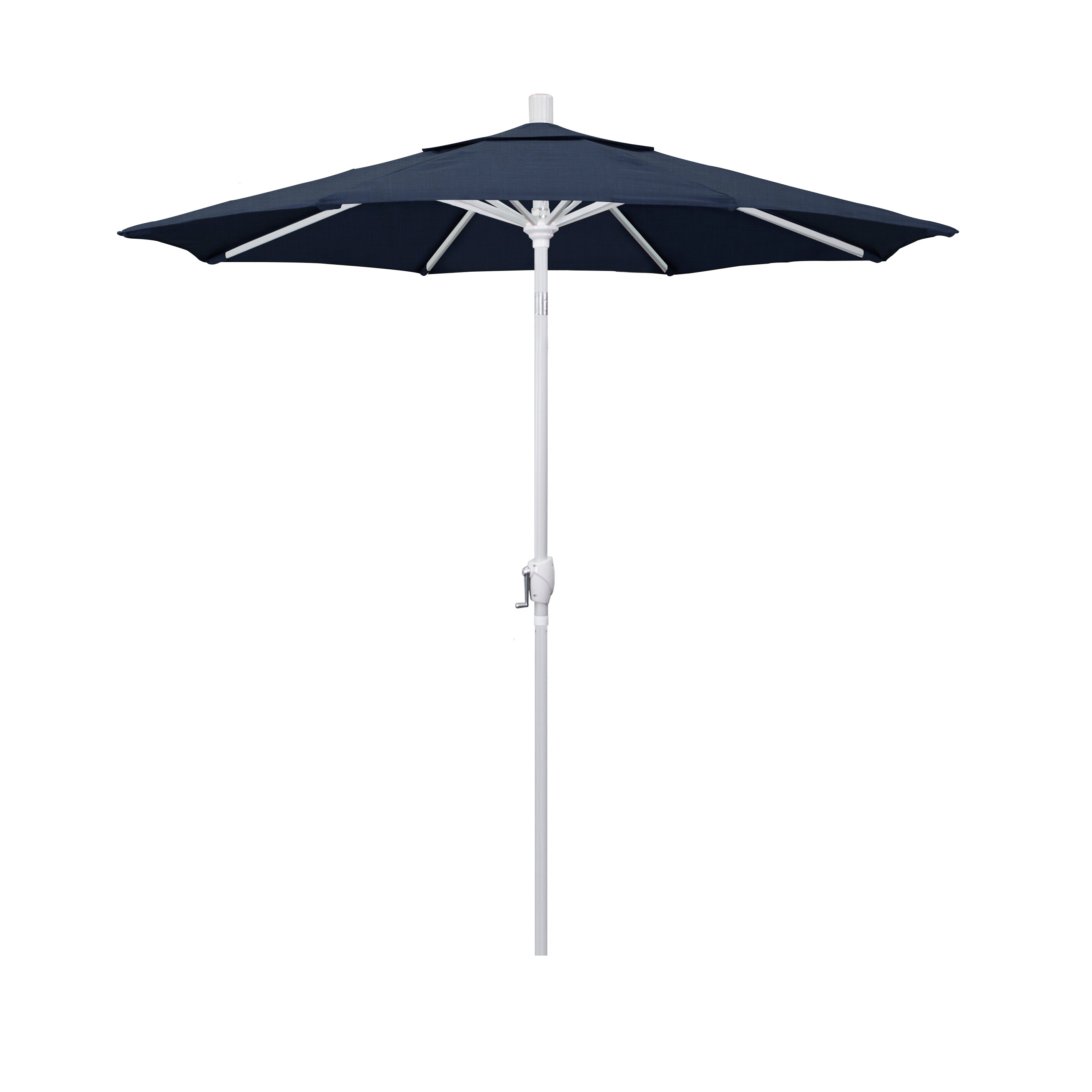 California Umbrella GSPT758170-48080 7.5-ft Aluminum Blue Push-button Tilt Market Patio Umbrella