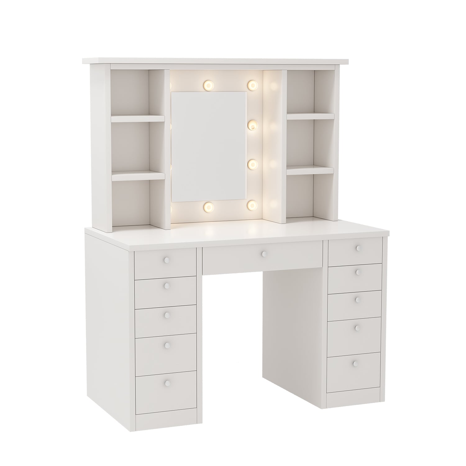 Siavonce XH49855 45.28-in White Makeup Vanity