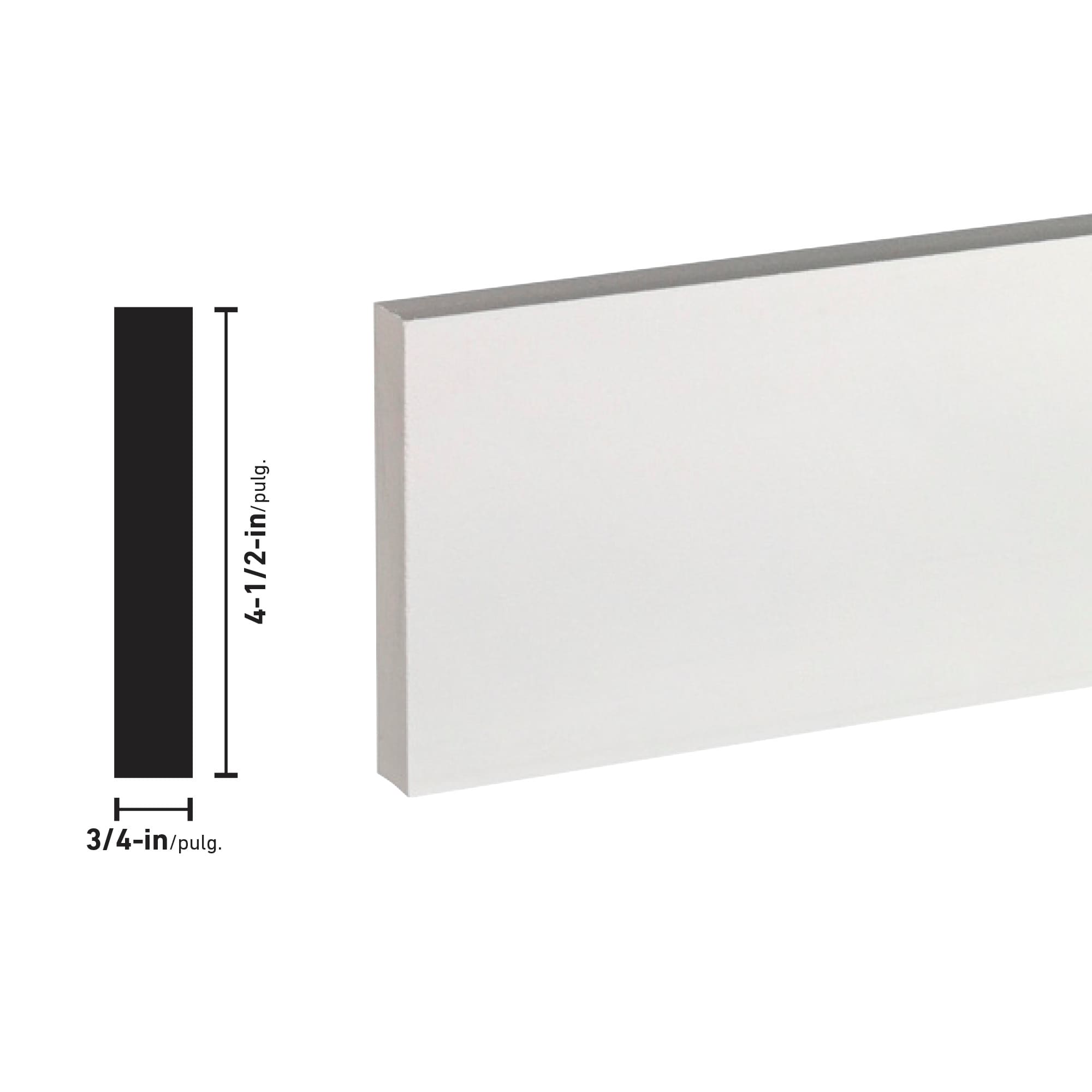 AZEK 0.75-in x 4.5-in x 8-ft S4S PVC Trim Board in the PVC Trim Boards ...