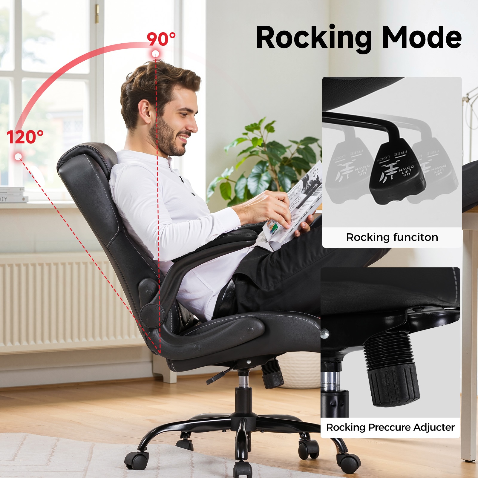 GTPLAYER LOWE'S-GT550-BLACK Office-Chairs - View #5