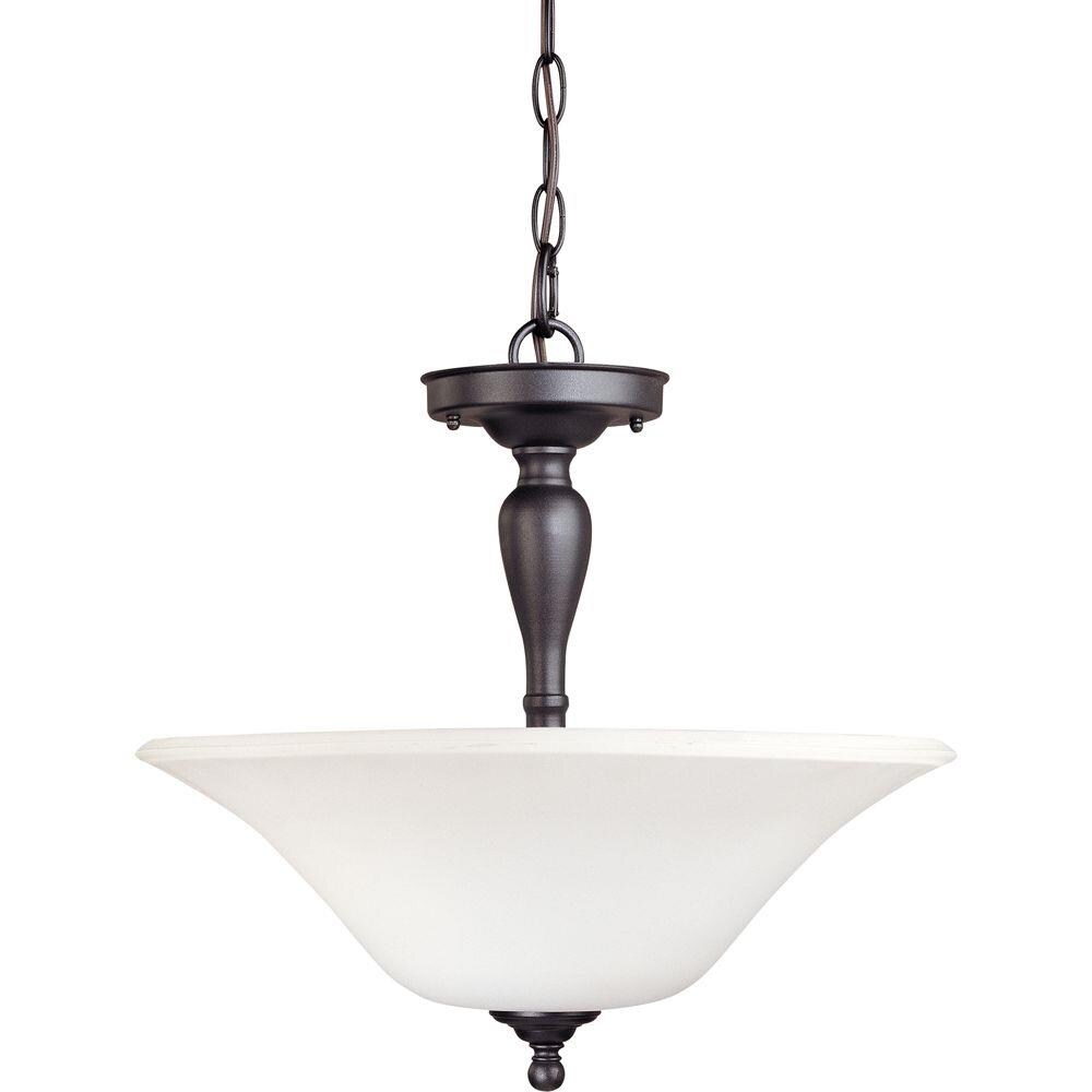  LW-SC527960 3-Light Dark Chocolate Bronze Semi-Flush mount light