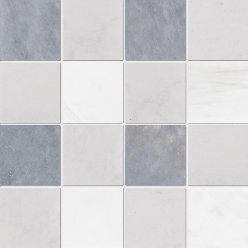 Marble Systems Chester Plaid Marble Allure Light Snow White Glacier 16 ...