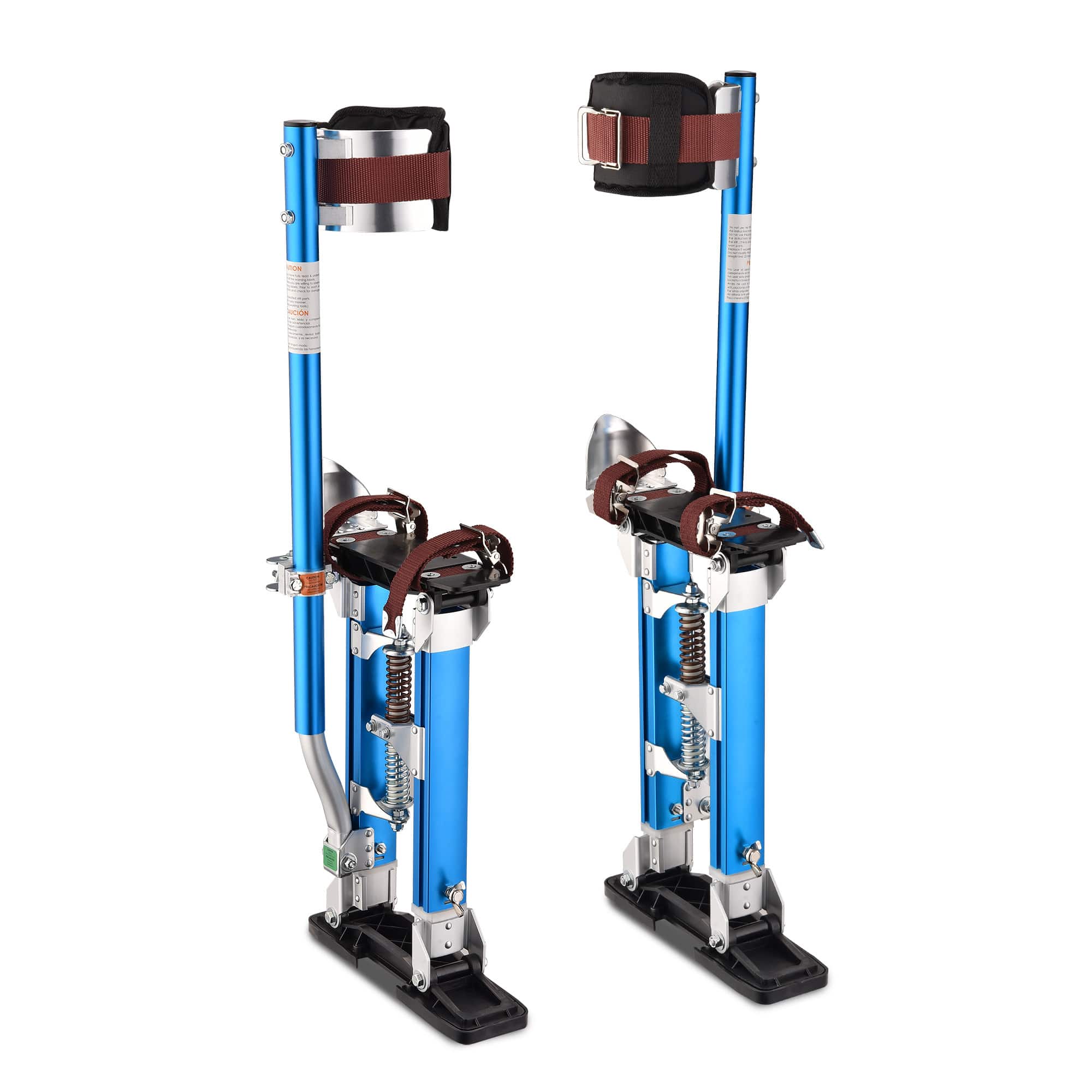 Yescom 16-24 inch Drywall Stilts Adjustable Aluminum Painting Tool Construction Sheetrock Lift with Leg Pads Protection for Painter Taping Blue YES0538 #08STI005-1624-03-LO