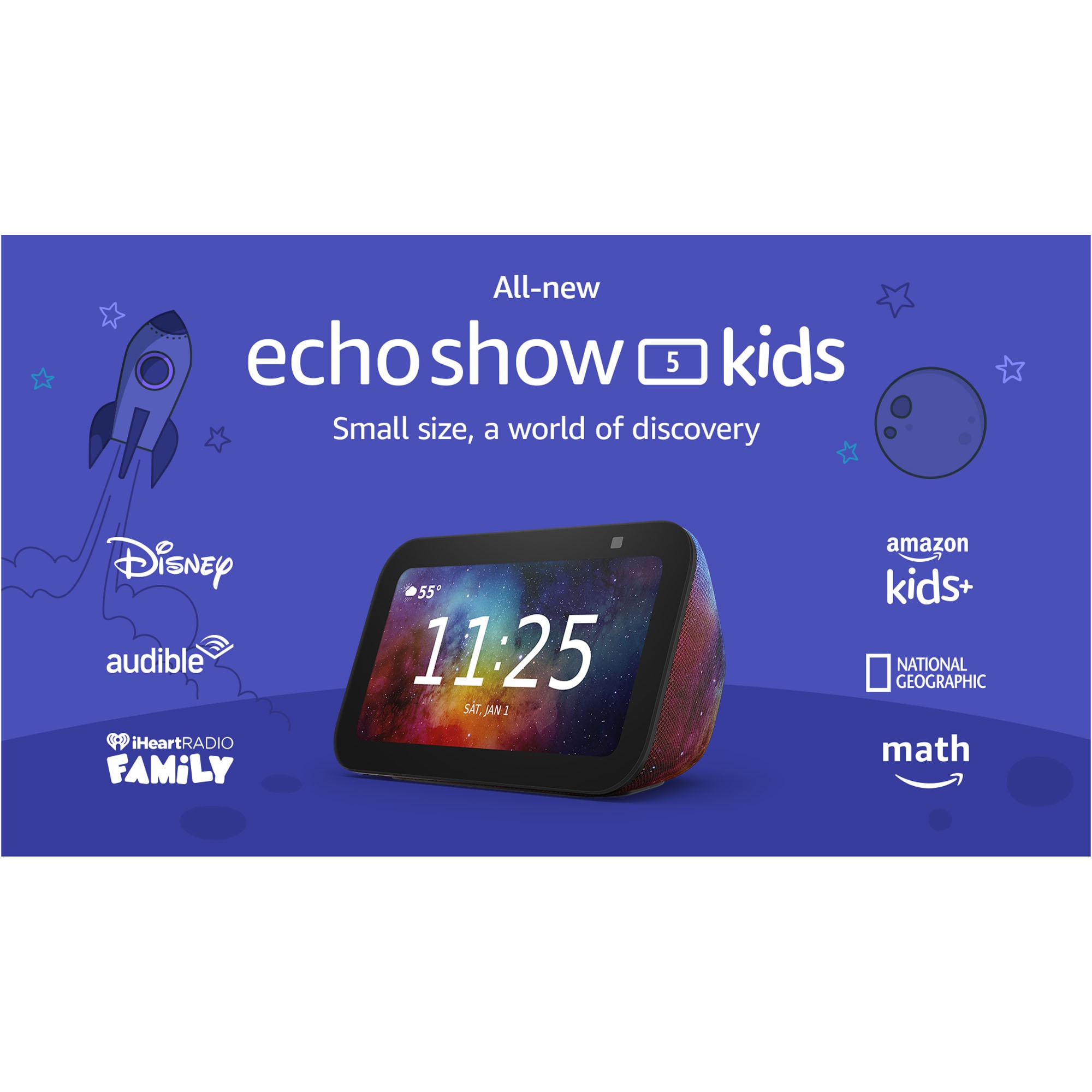 Echo Show 5 3rd Gen, 2023 release Kids Smart display for kids, with  learning and entertainment Galaxy
