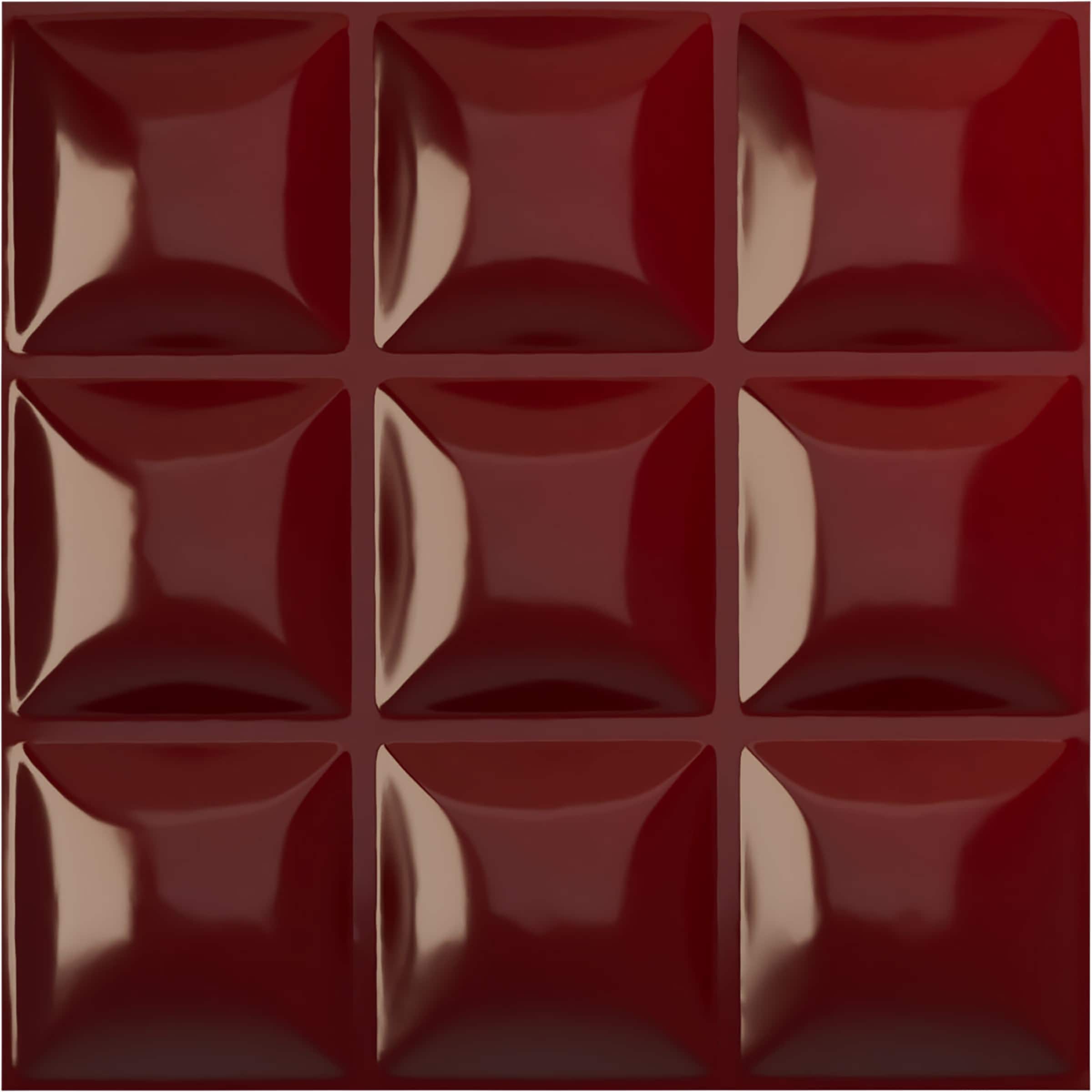 Ekena Millwork WP20X20CLHML-CASE-12 19-5/8-in x 19-5/8-in Embossed Paintable/Stainable Red PVC Wall Panel ( 12 -Pack, Covers