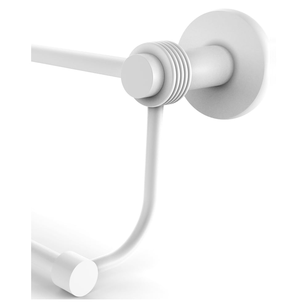 Matte White Double Brass Wall Mounted Towel Bar
