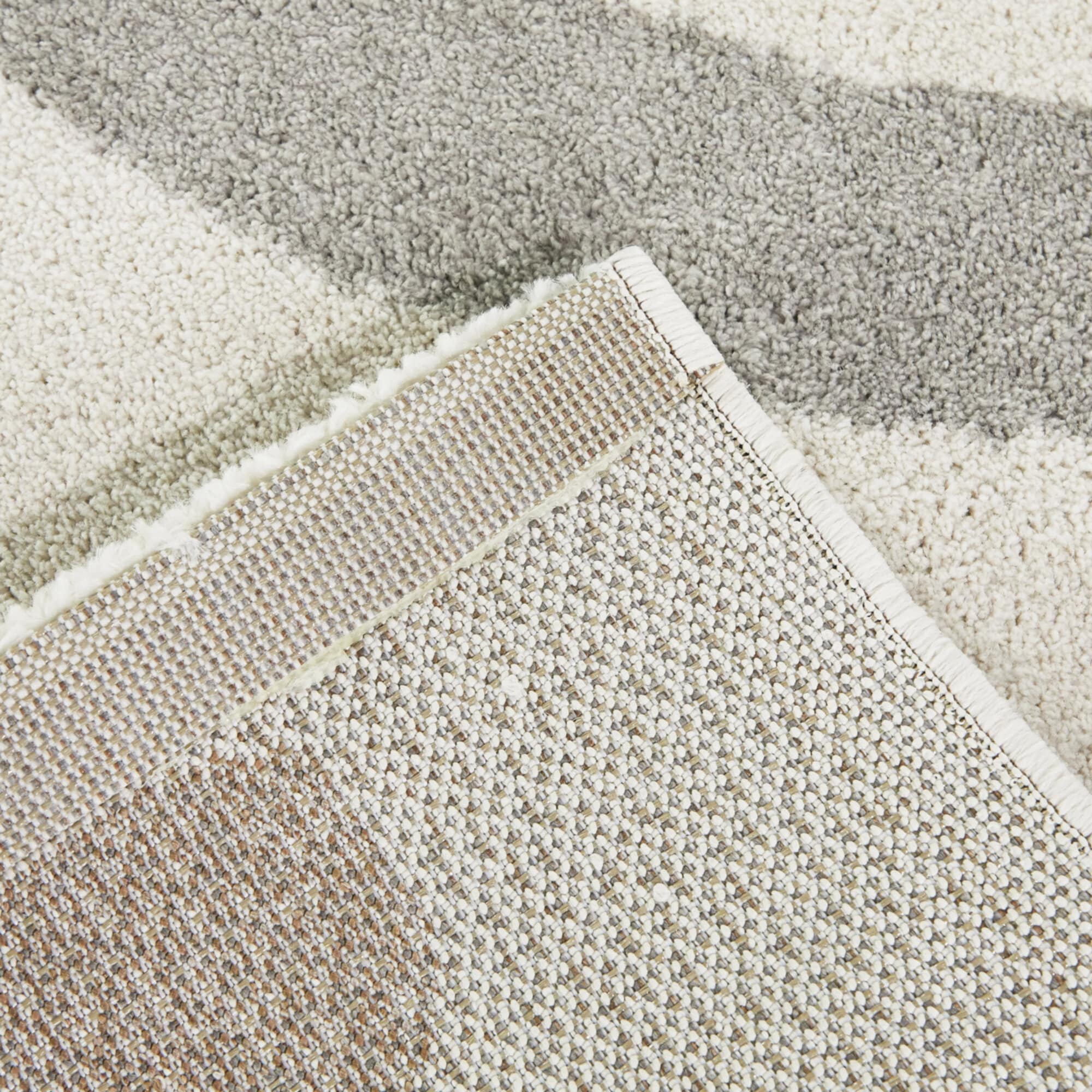 Gold and Gray Synthetic Rectangular Kids' Rug, 4' x 6'