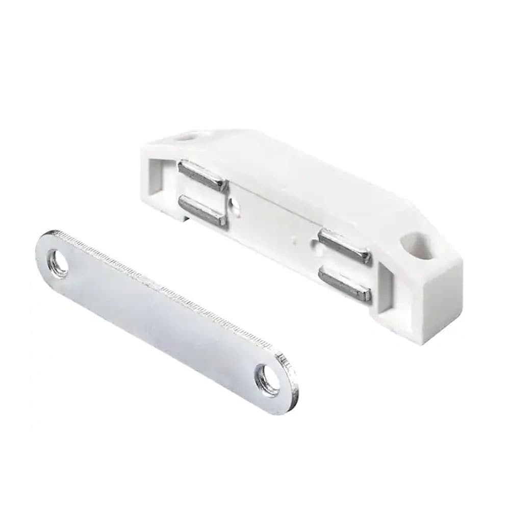 Richelieu 19-mm White Magnetic Catch Cabinet Latch in the Cabinet