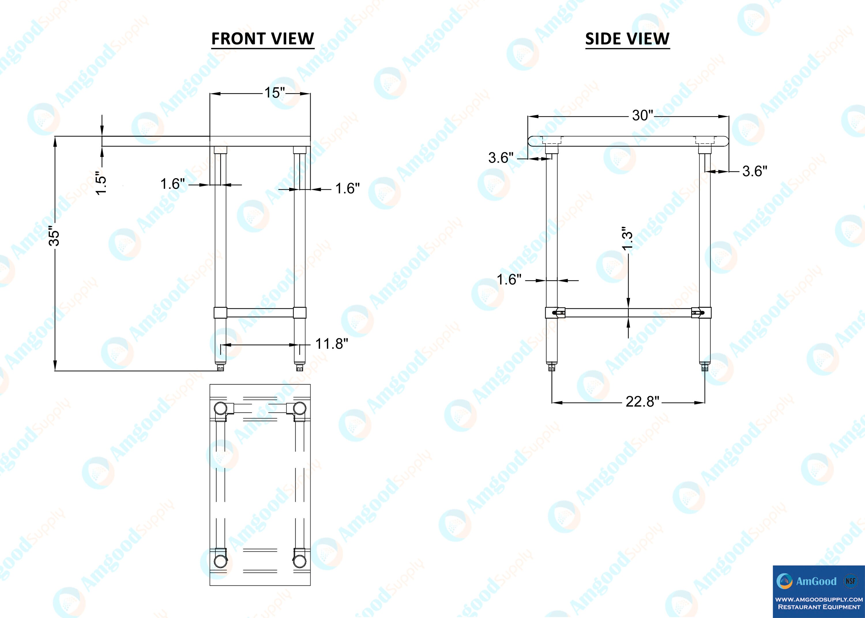 Amgood LWT-3015-RCB Kitchen-Furniture - View #5