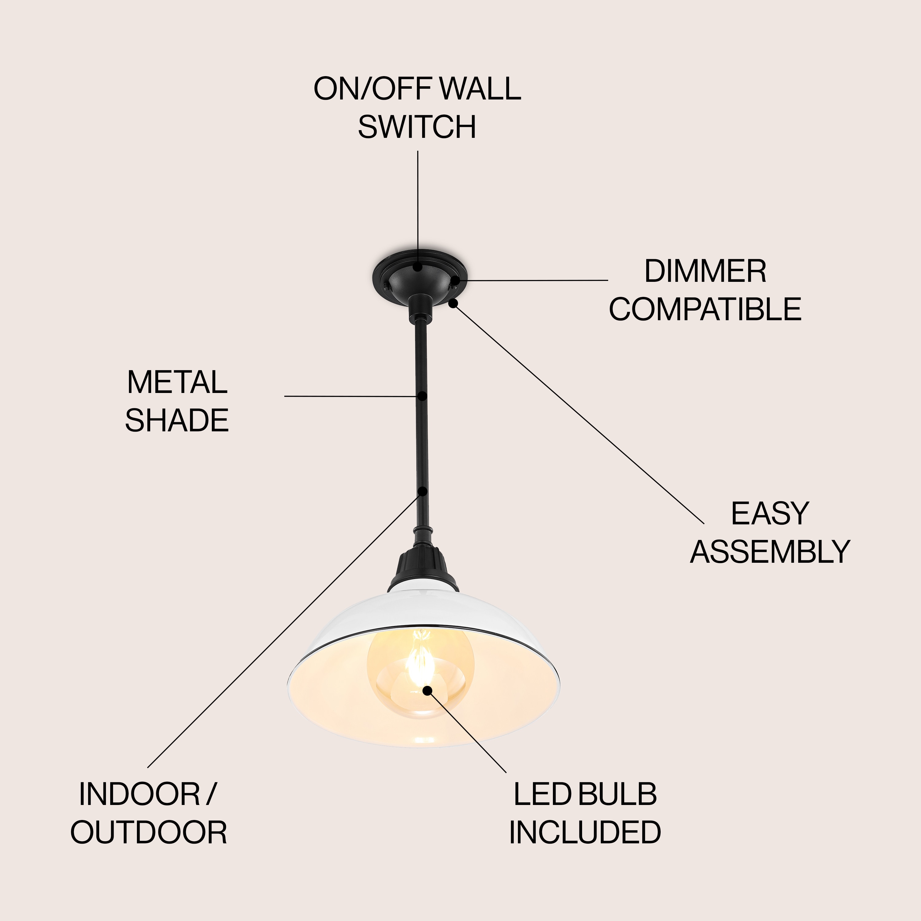 JONATHAN  Y JYL7611A Pendant-Lights - View #3