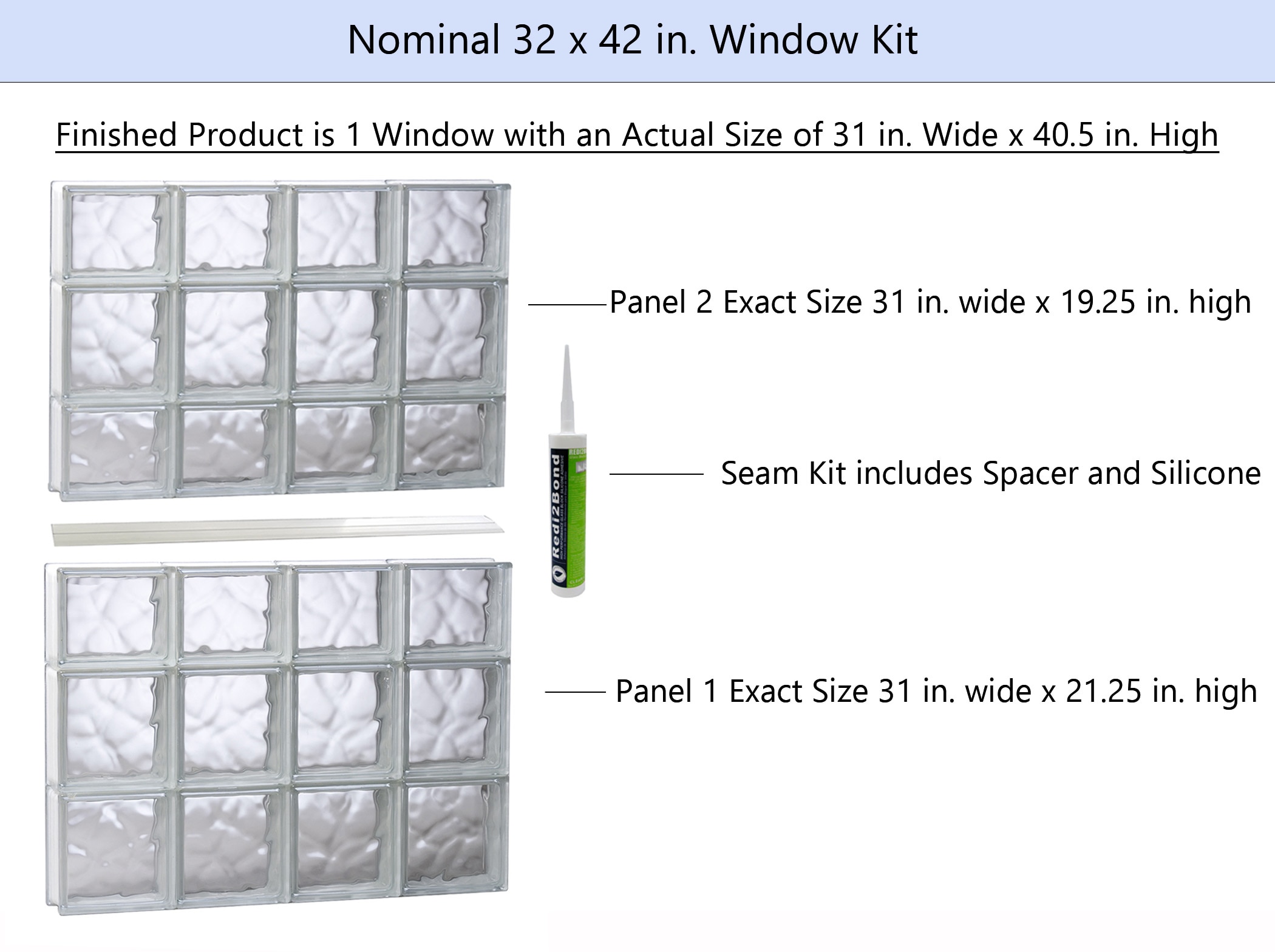 REDI2SET S3242DC Glass-Block-Windows - View #2