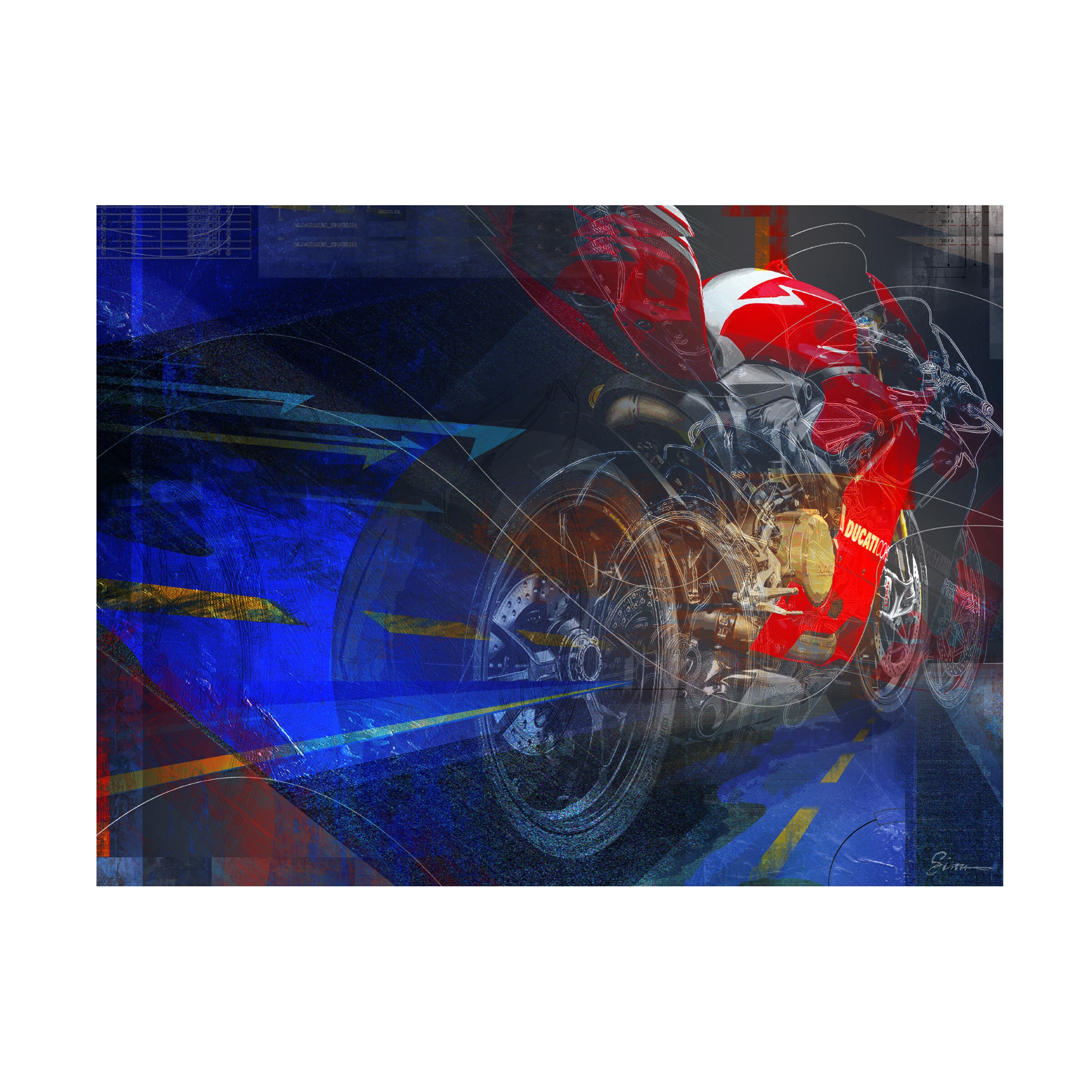 Trademark Fine Art Greg Simanson 'Ducati Speed' Canvas Art