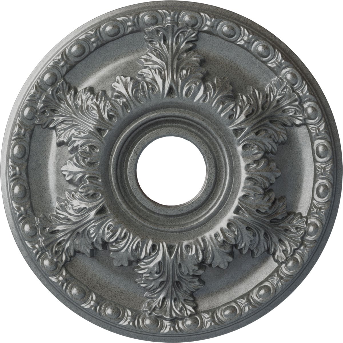 Ekena Millwork CM18GAPLS Granada 18-in W x 18-in L Painted Platinum Polyurethane Whole Ceiling Medallion