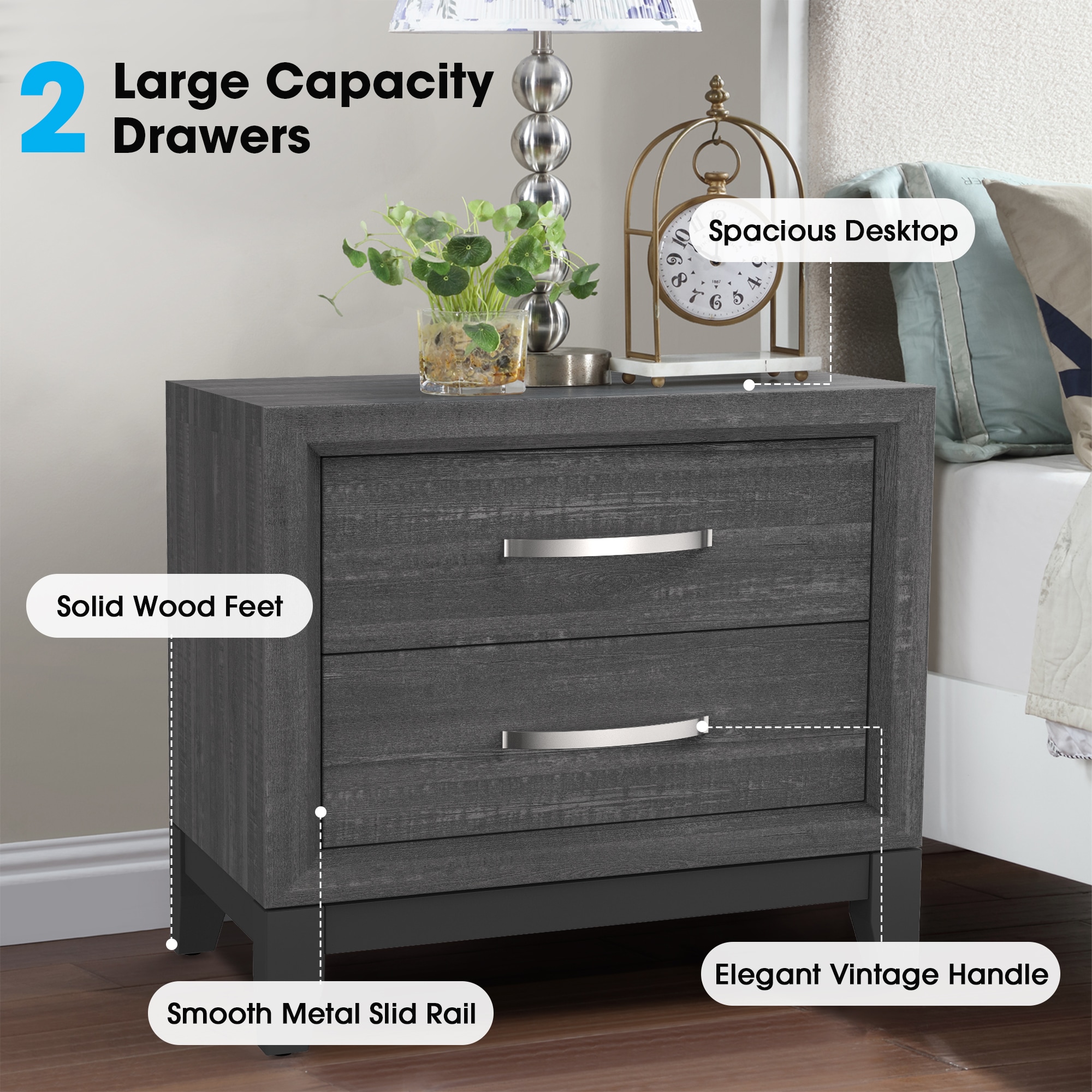 IHOMEadore MDFM7215GY-N nightstands - View #3