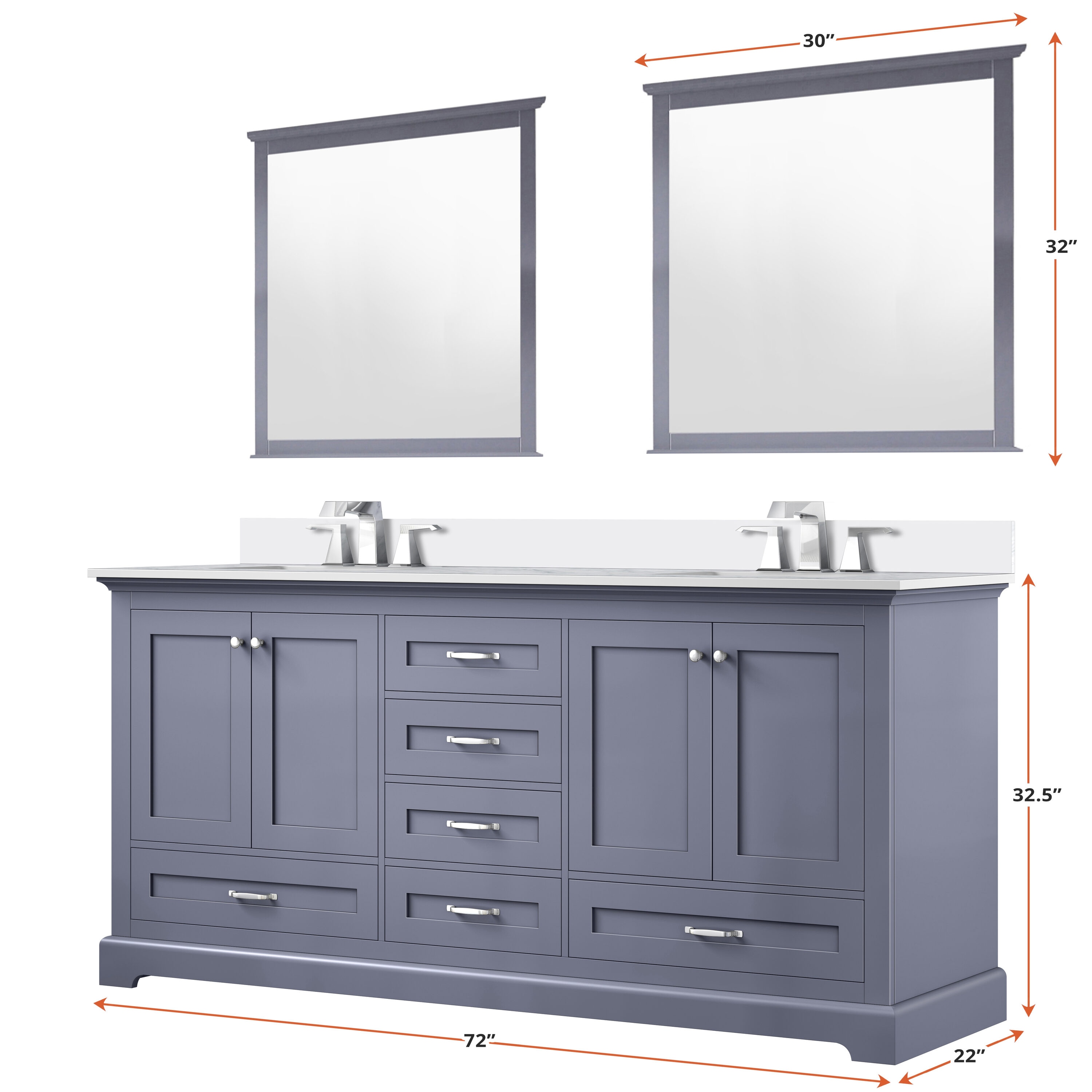 Lexora LVD72DB300 Bath-Vanity-Combo - View #5